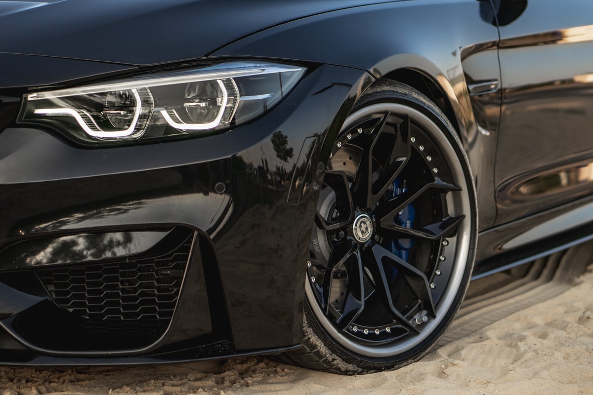 Gloss Black HRE Rims on Convertible BMW 4-Series - Photo by HRE Wheels