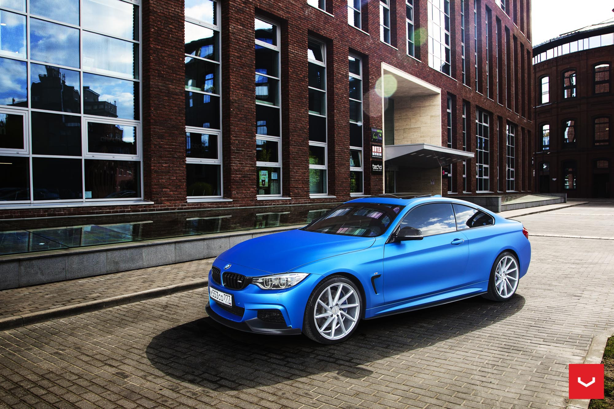 CVT Chrome Vossen Rims on Matte Blue BMW 4-Series - Photo by Vossen