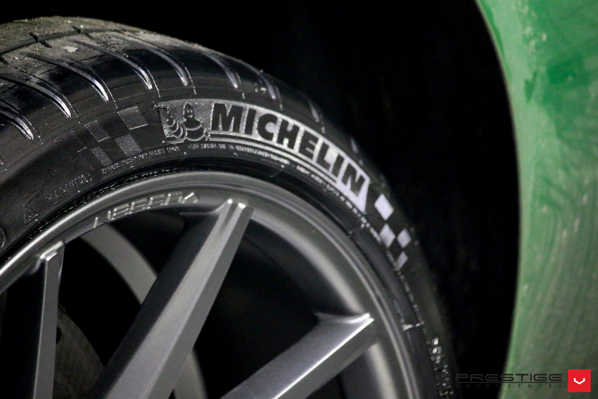 Green BMW 4-Series on Michelin Tires - Photo by Vossen