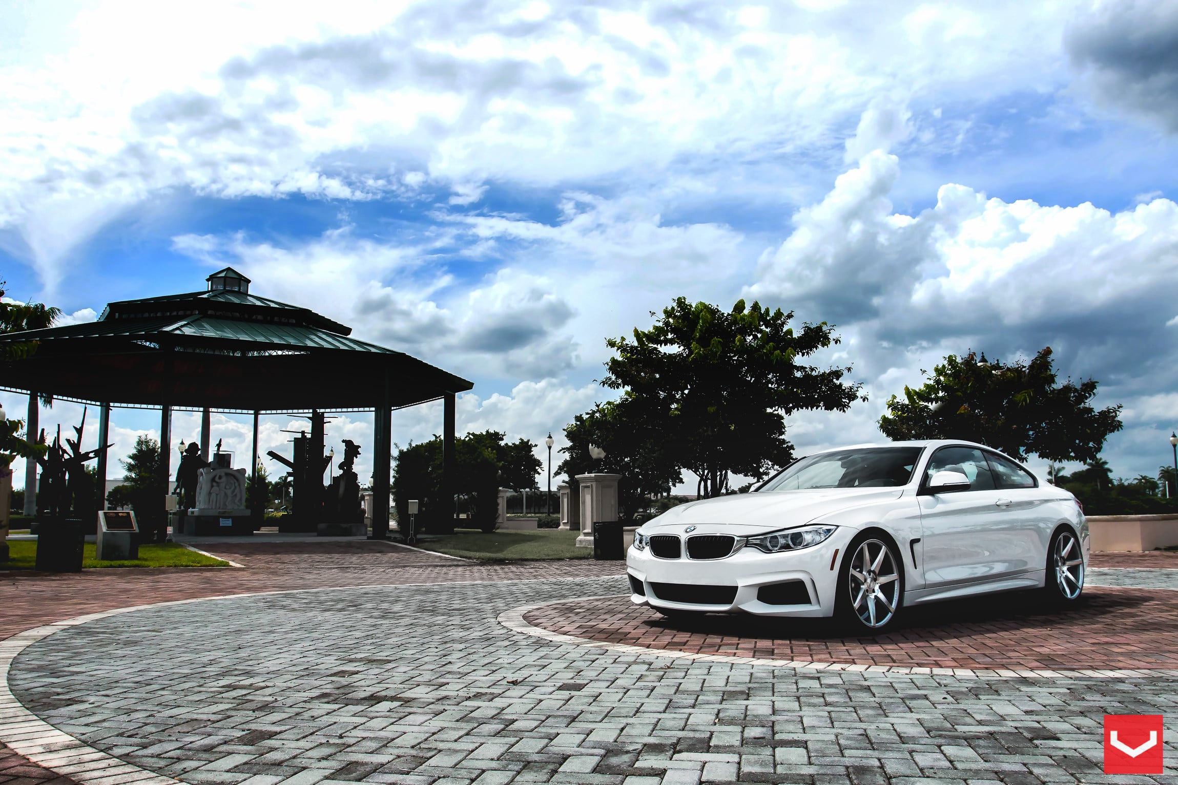 White BMW 4-Series on 20 Inch Vossen CV7 Wheels - Photo by Vossen