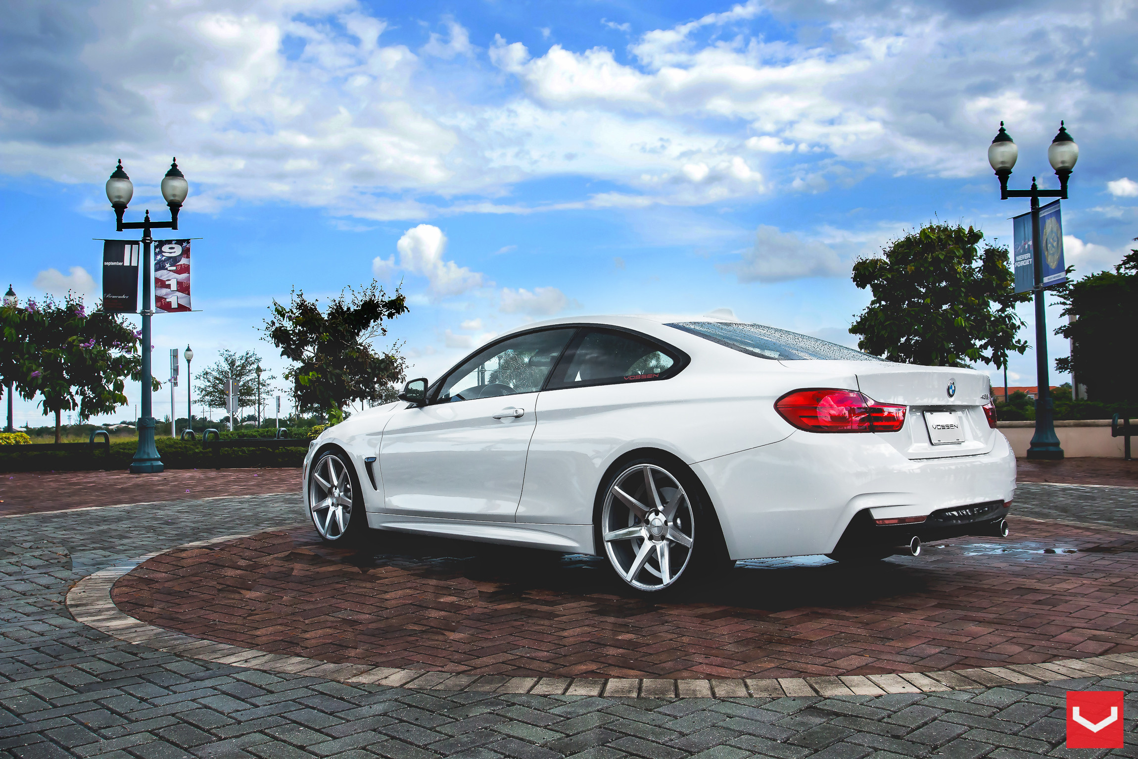 Custom White BMW 4-Series with Red LED Taillights - Photo by Vossen