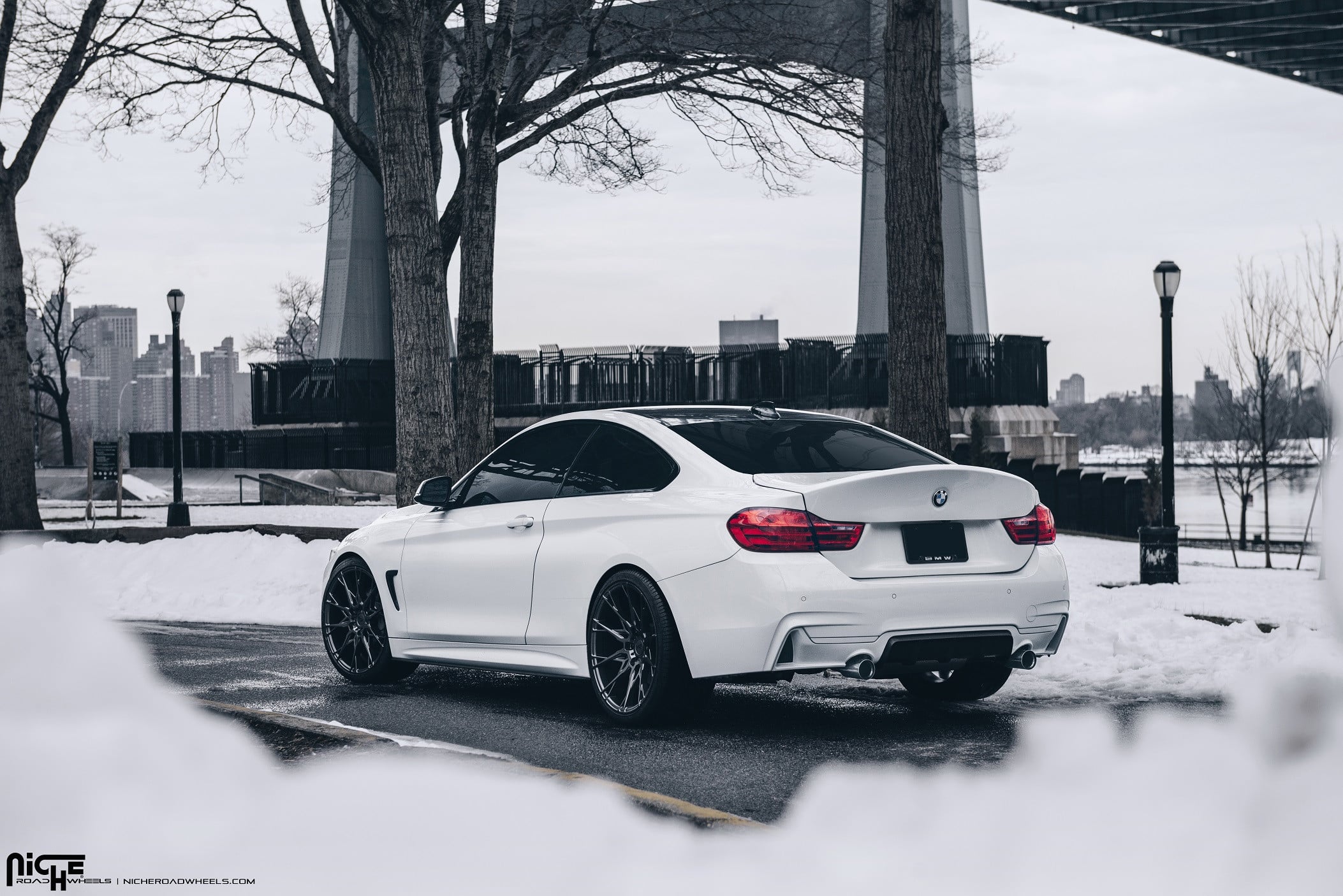 White BMW 4-Series Rear Bumper Cover - Photo by Niche