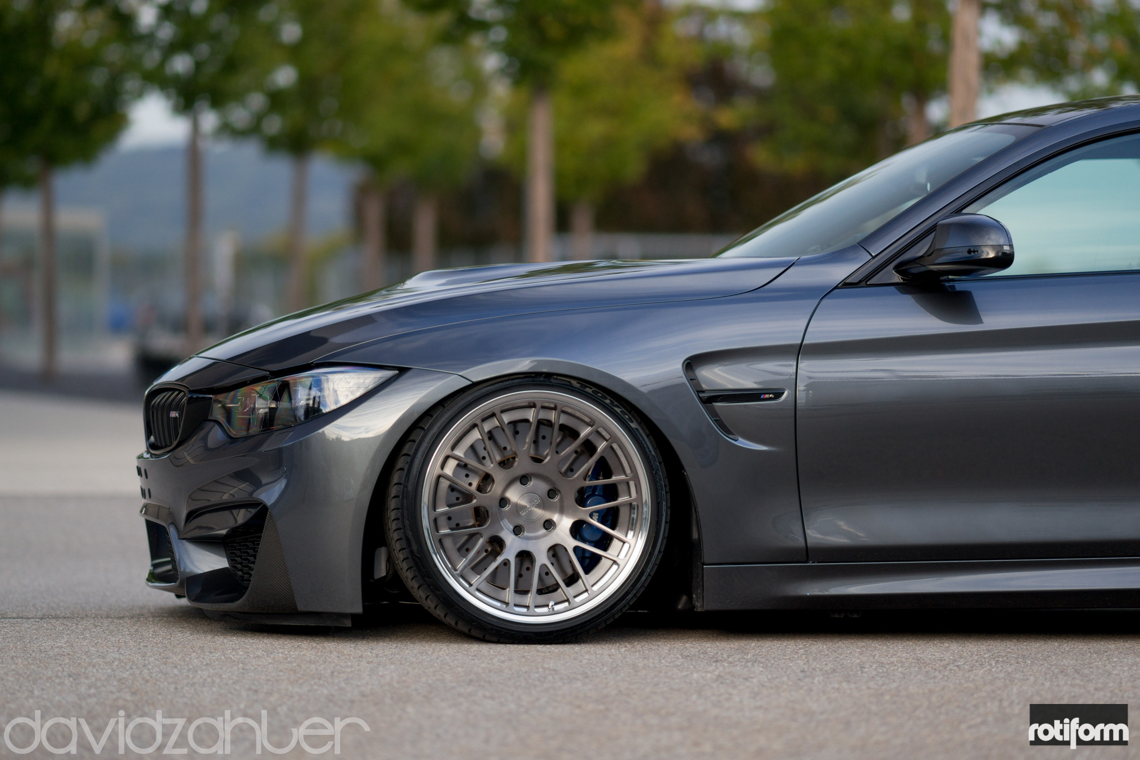 Dark Gray BMW M4 Side Scoops - Photo by Rotiform