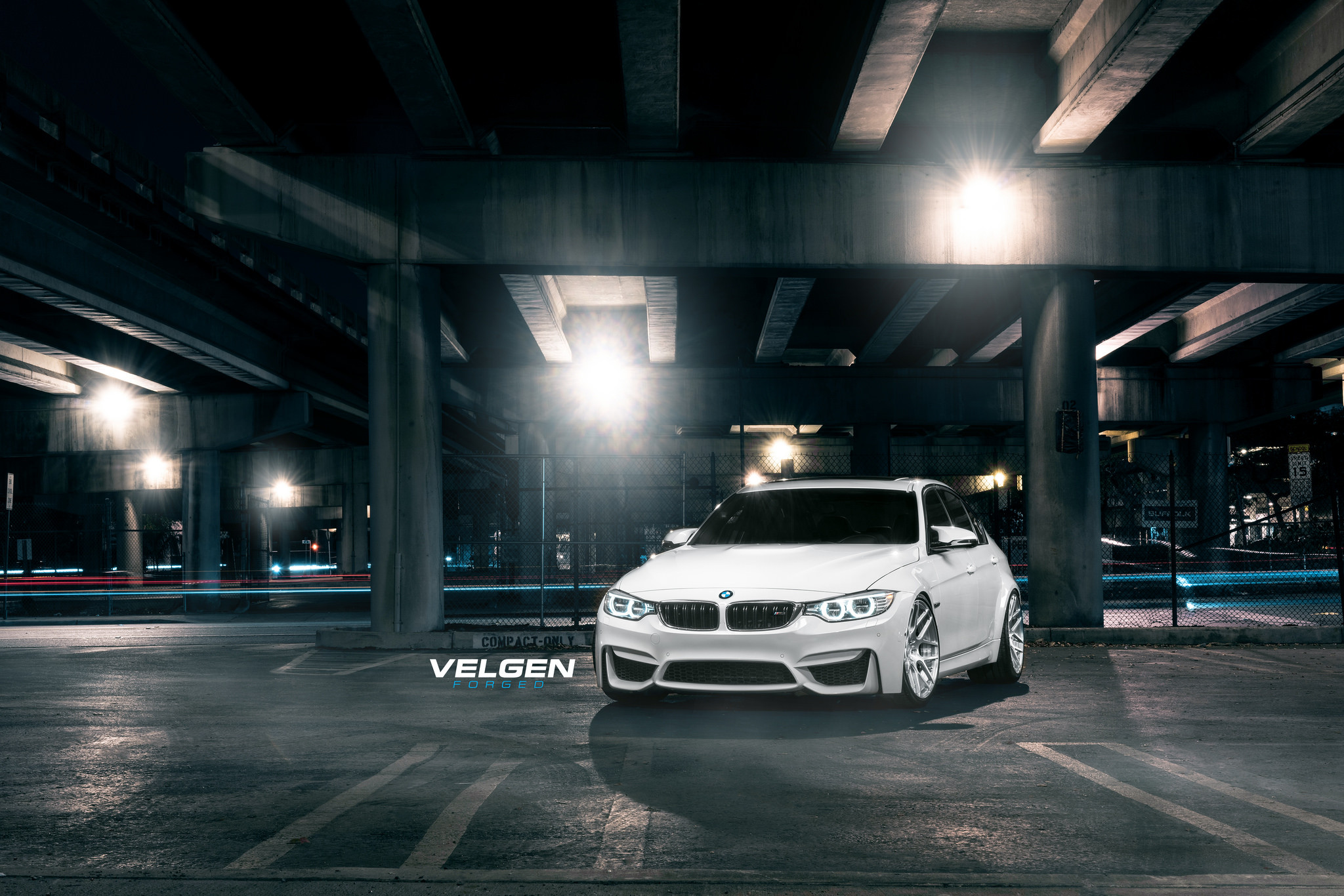 White BMW 4-Series with Halo Headlights - Photo by Velgen