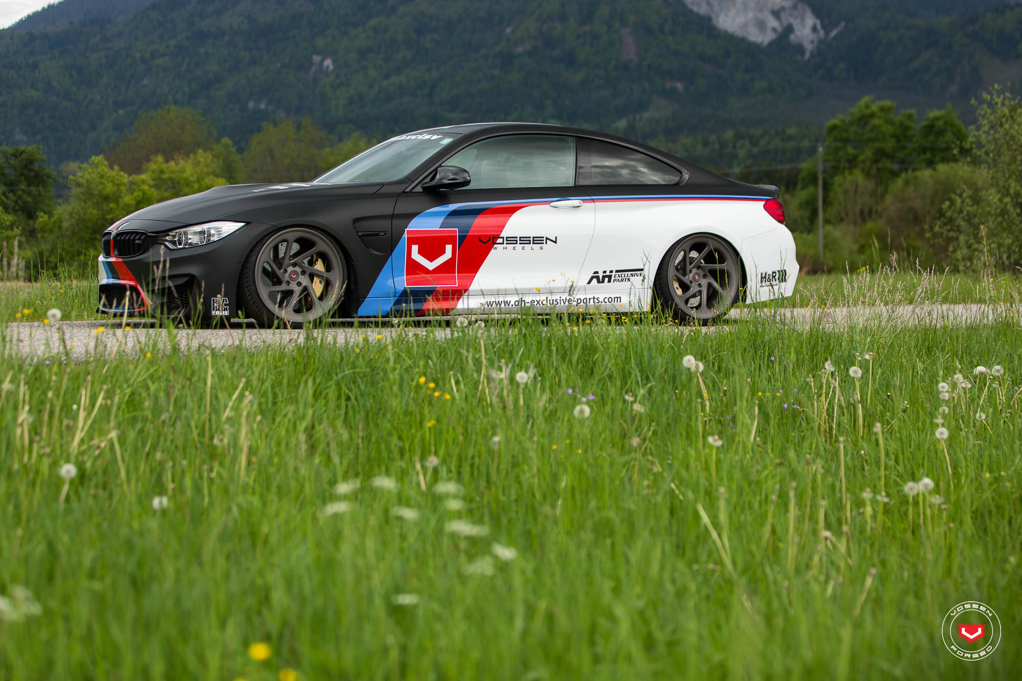 Custom Painted Matte BMW 4-Series Side Scoops - Photo by Vossen