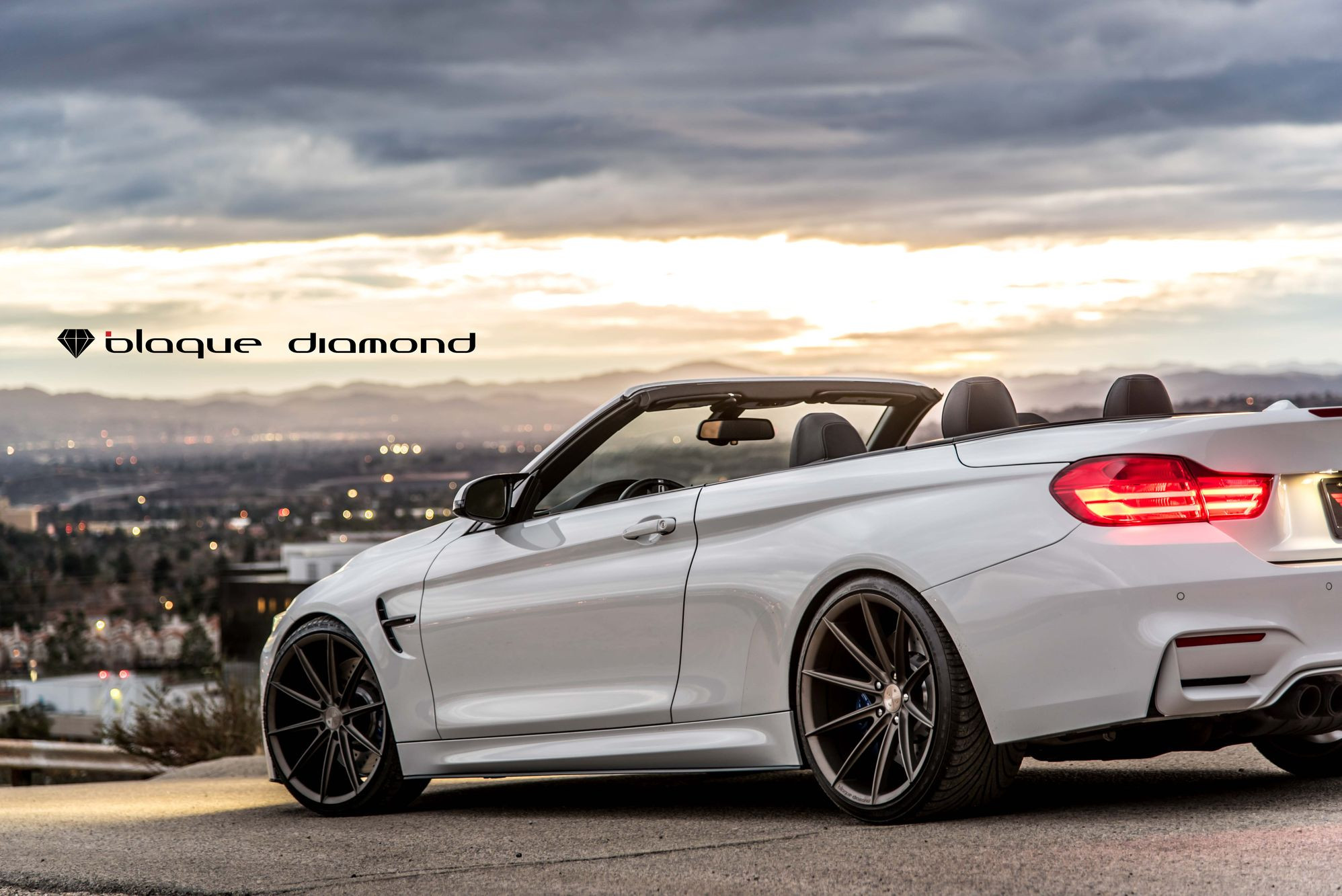 White Convertible BMW 4-Series on Blaque Diamond Rims - Photo by Blaque Diamond