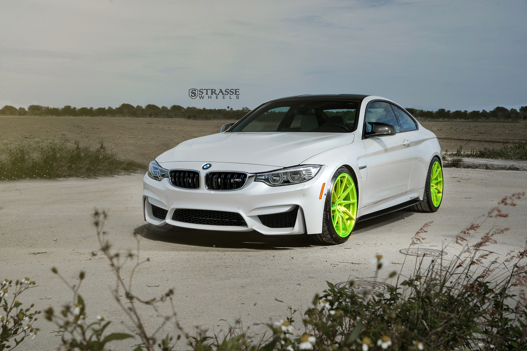 Custom Front Bumper on White BMW 4-Series - Photo by Strasse Forged
