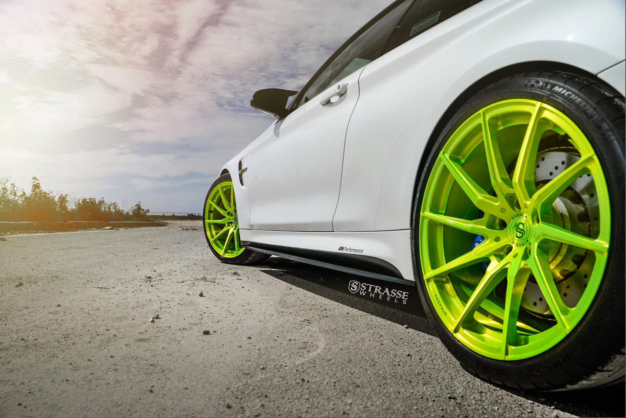 Custom White BMW 4-Series on Michelin Tires - Photo by Strasse Forged
