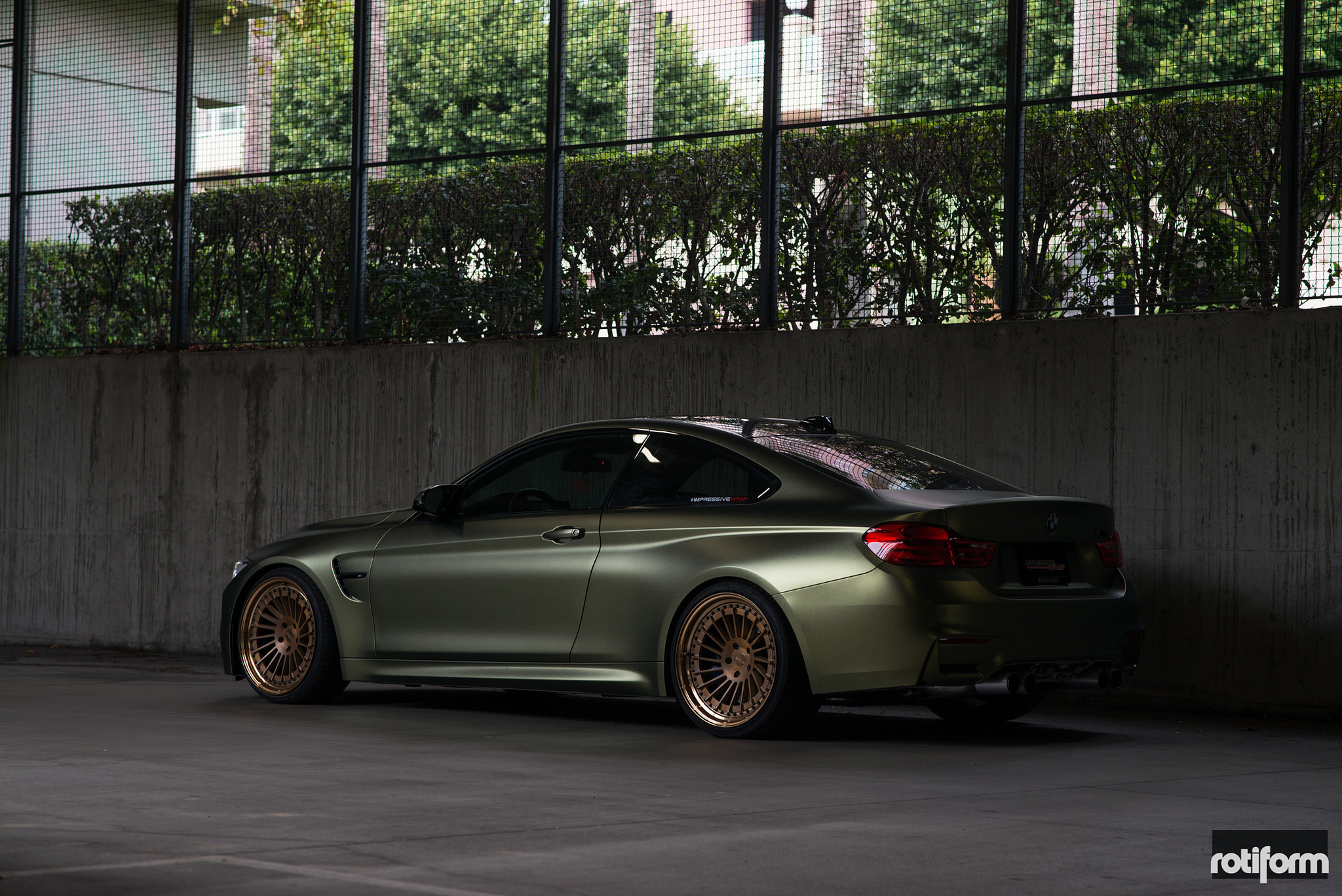 Bmw M4 Coupe on Gold Alpina Style Rims - Photo by Rotiform
