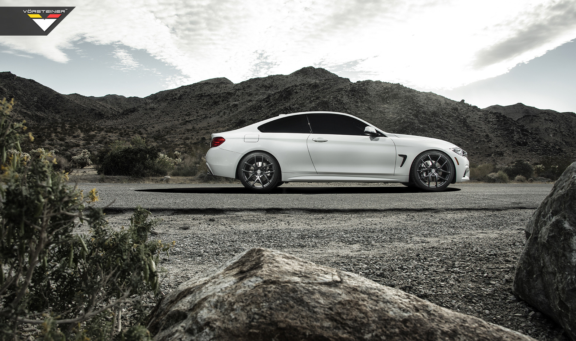 Aftermarket Side Skirts on White BMW 4-Series - Photo by Vorstiner
