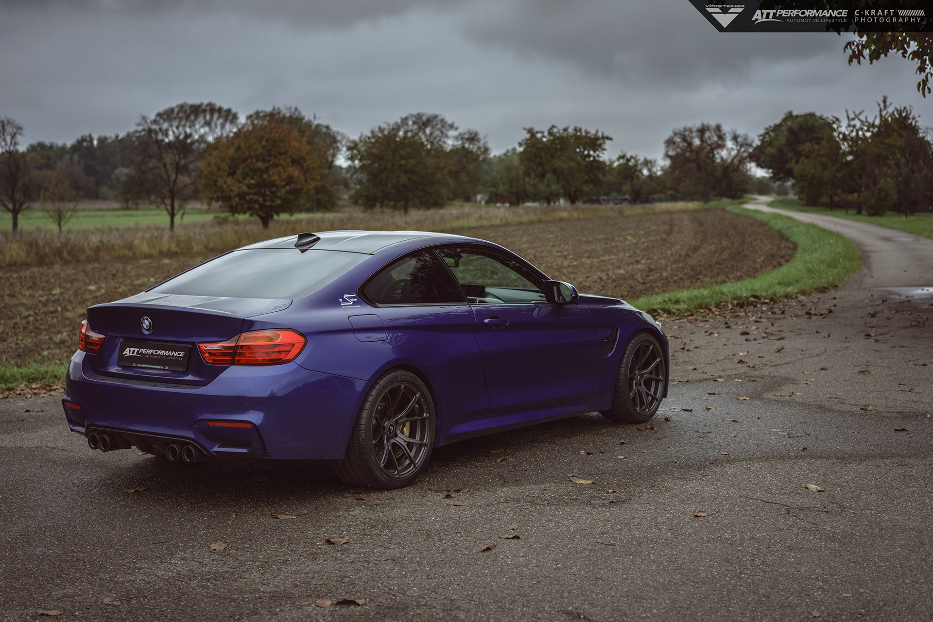 Blue BMW 4-Series with Custom Rear Diffuser - Photo by Vorstiner