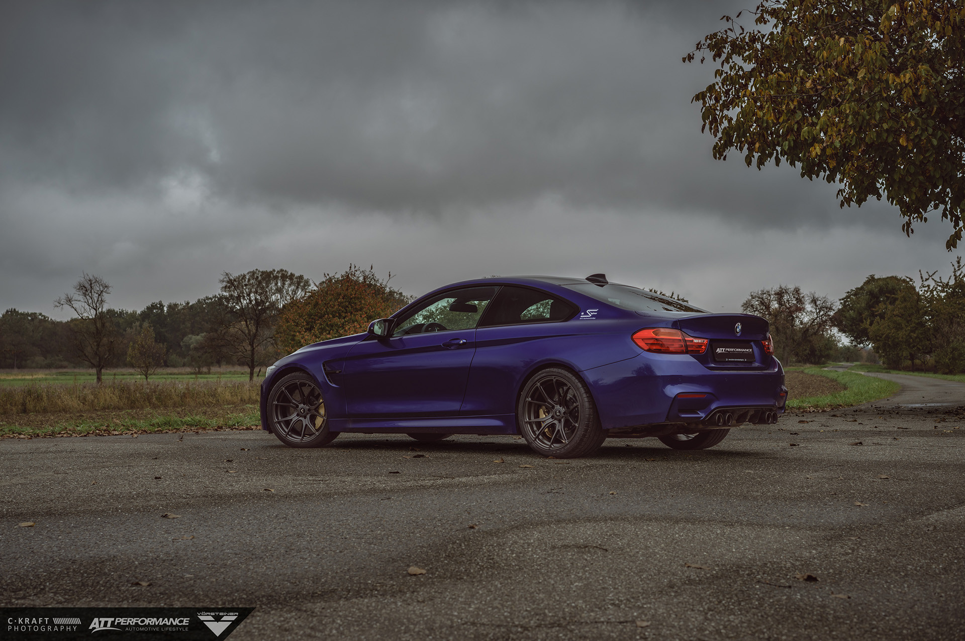 Custom Vorsteiner Wheels on Blue BMW 4-Series - Photo by Vorstiner
