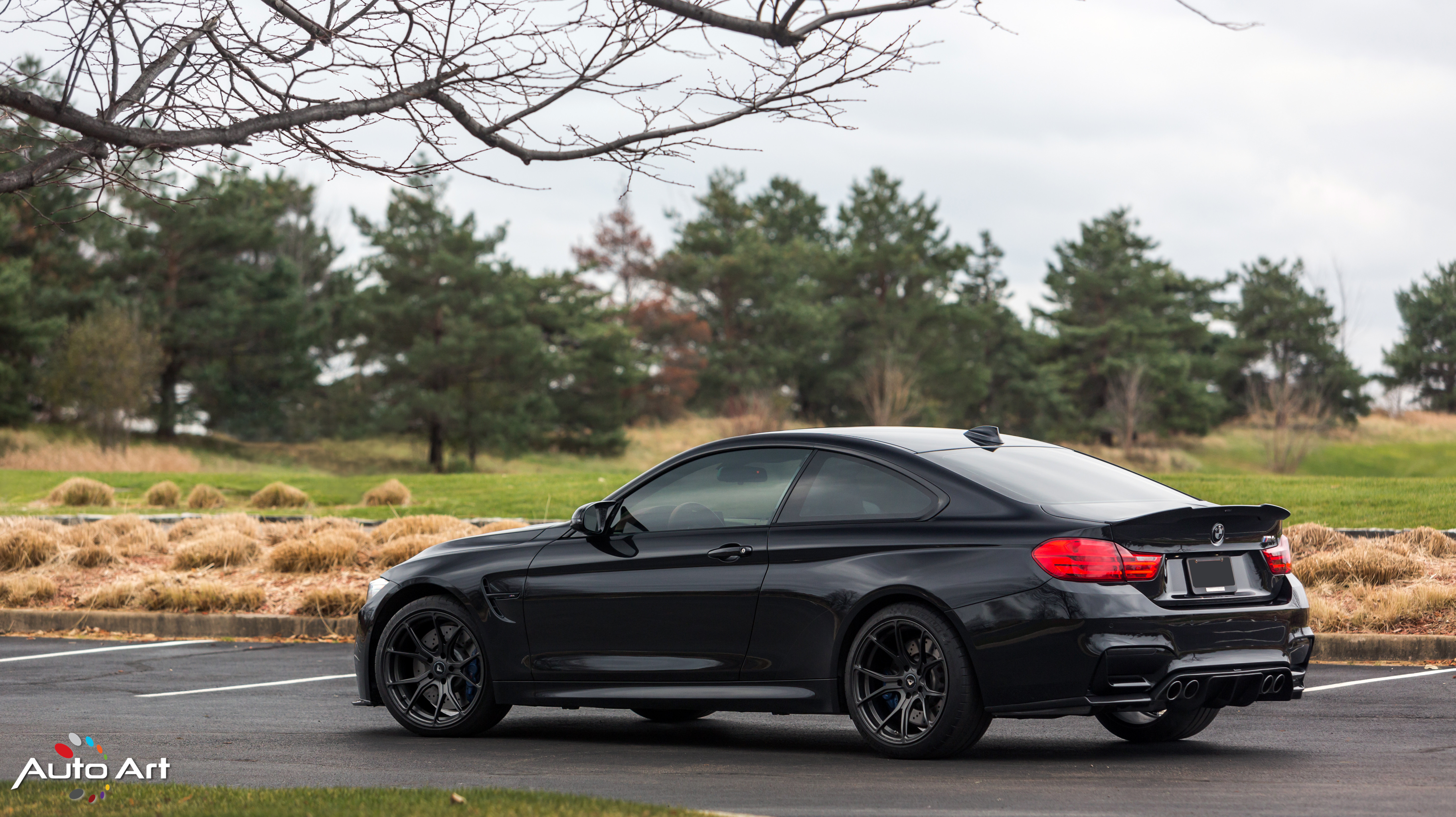 Black BMW 4-Series with Custom Style Rear Spoiler - Photo by Vorstiner