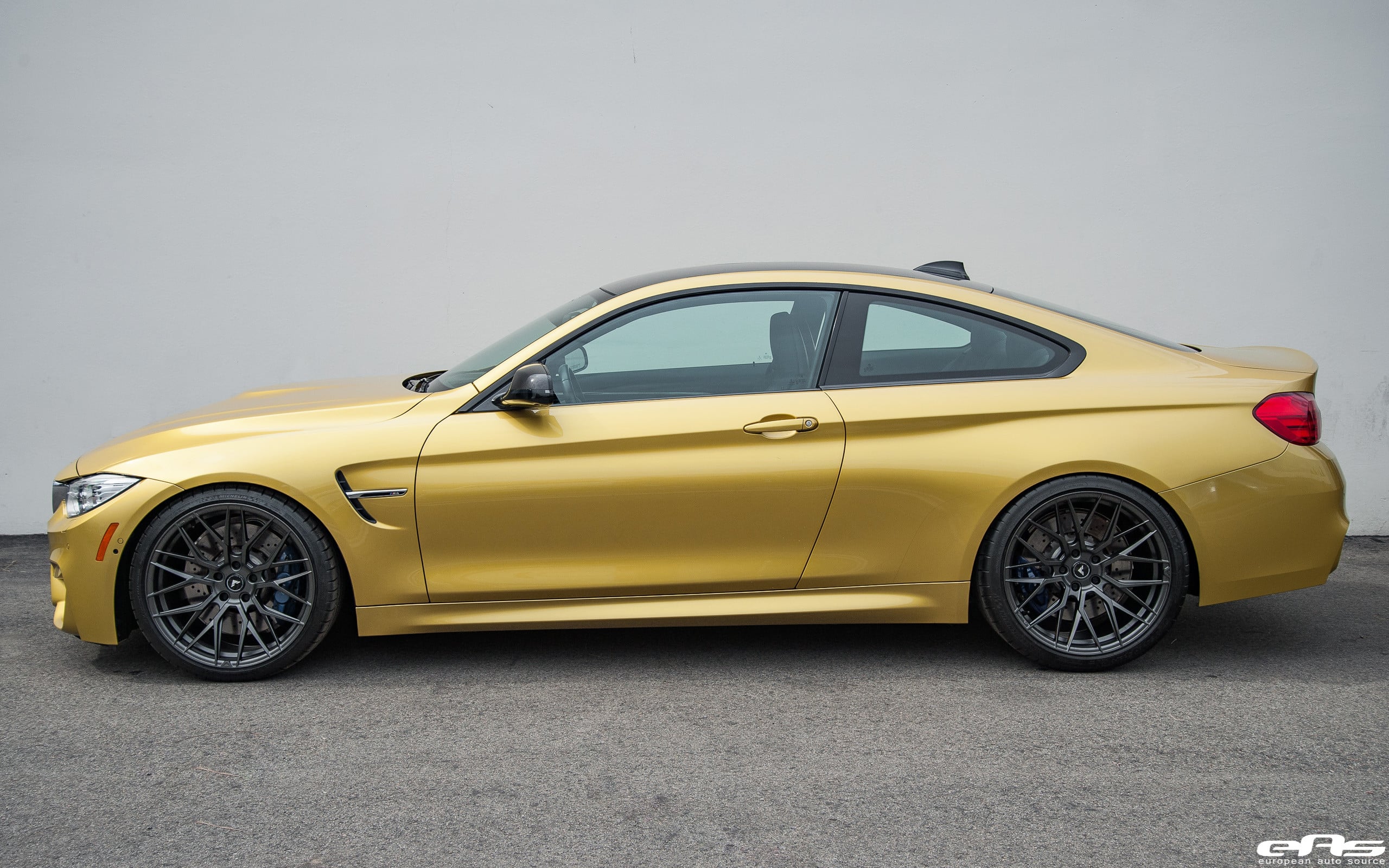 Aftermarket Side Vents on Yellow BMW 4-Series - Photo by Vorstiner