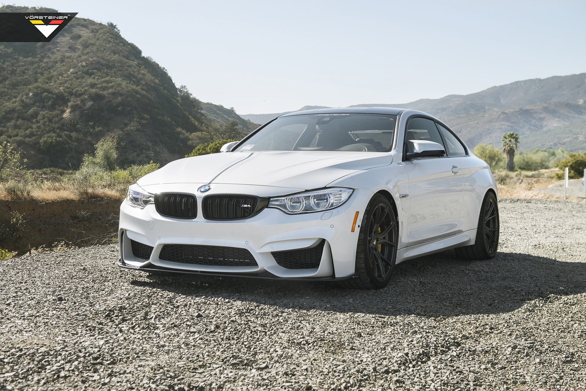 Yellow BMW 4-Series with Carbon Fiber Front Lip - Photo by Vorstiner