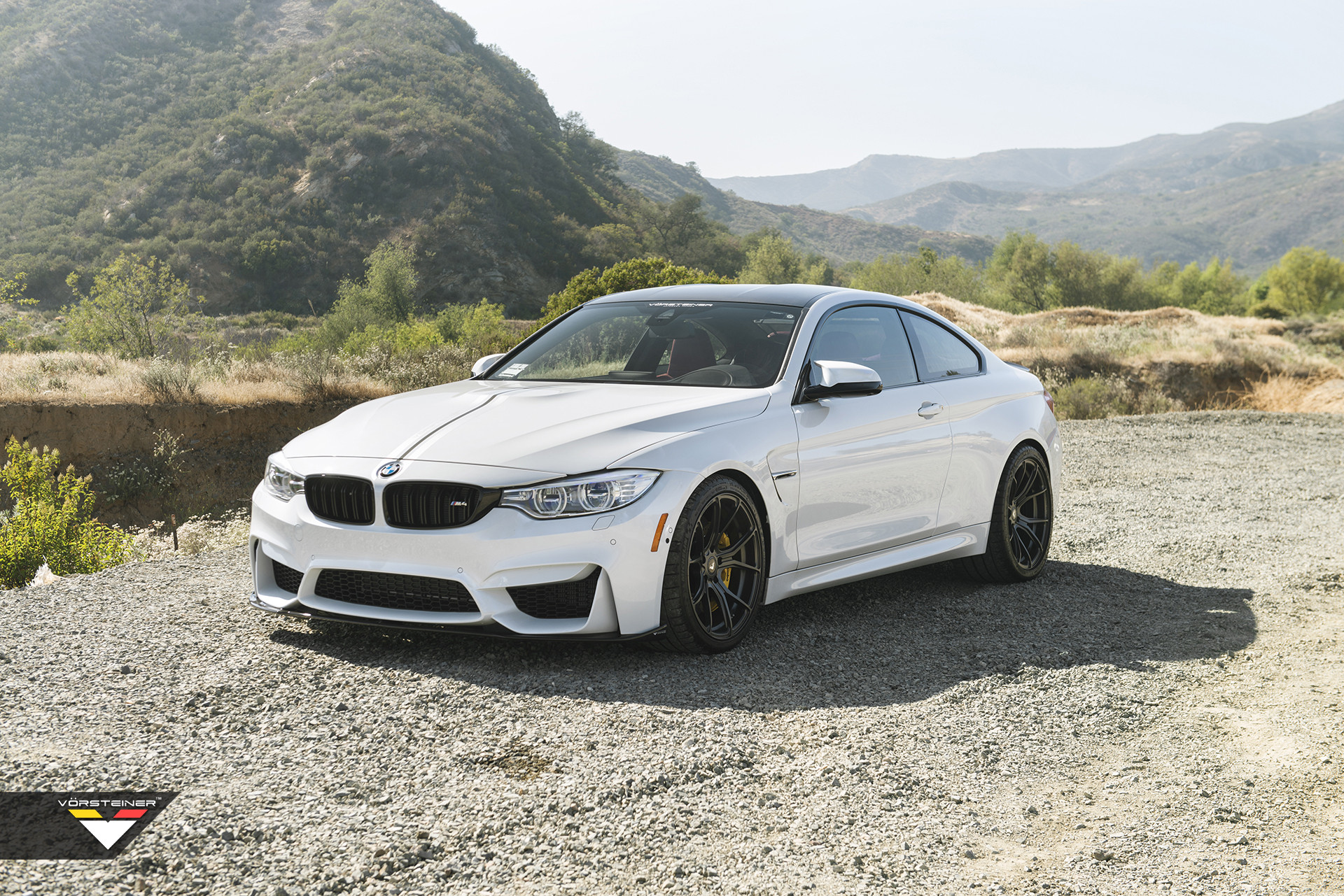 White BMW 4-Series with Custom Halo Headlights - Photo by Vorstiner