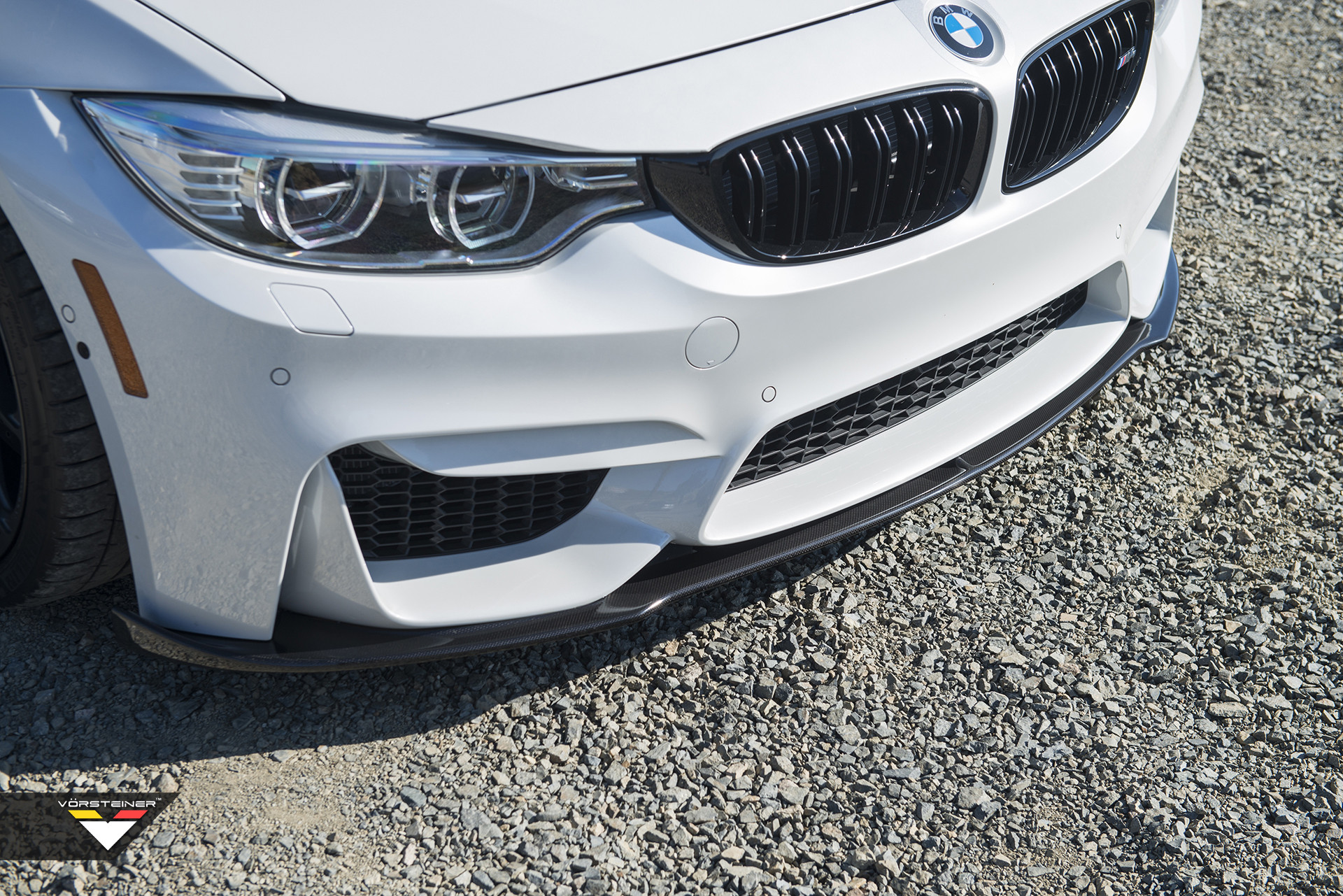 White BMW 4-Series with Custom Front Bumper - Photo by Vorstiner