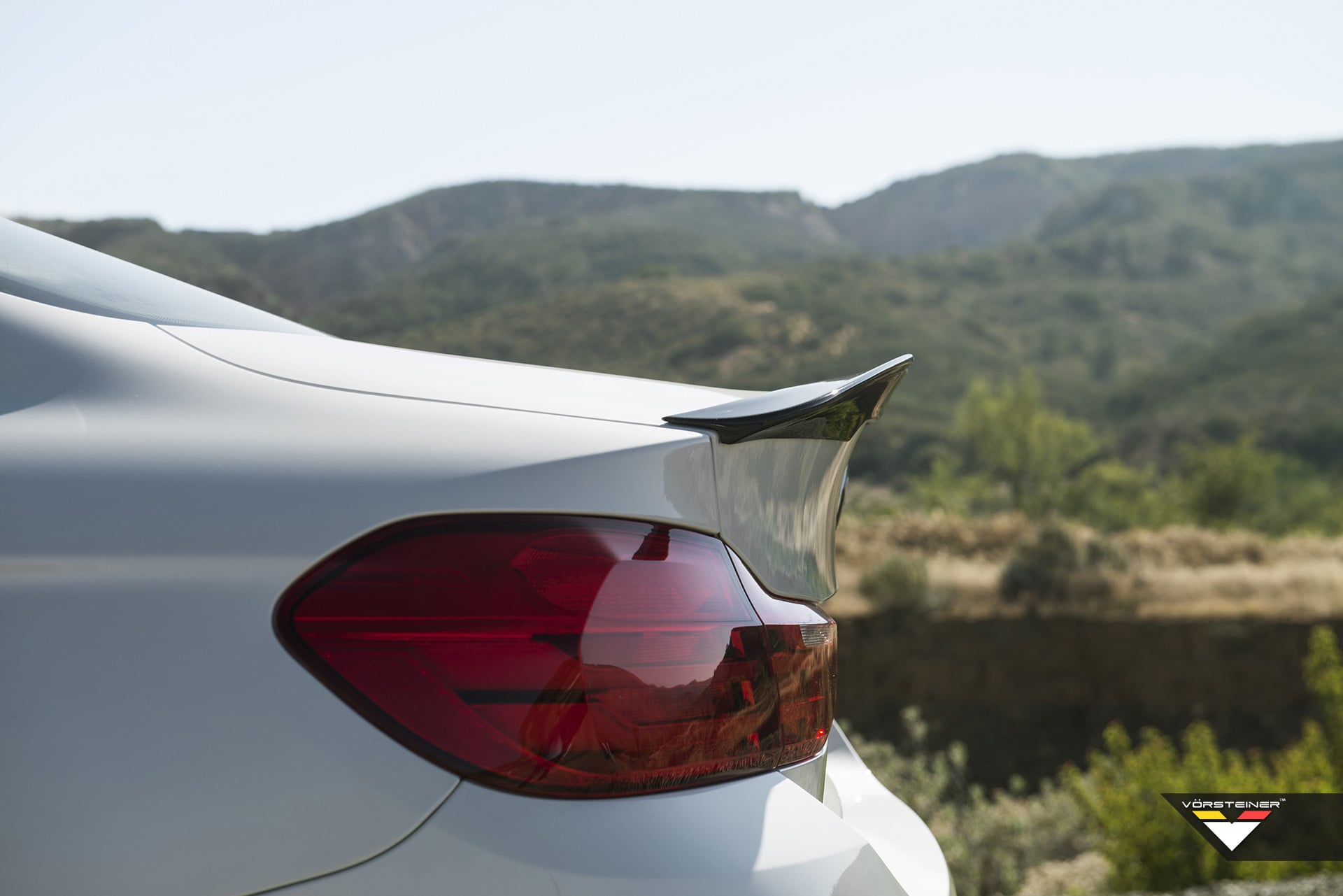 Red LED Taillights on Custom White BMW 4-Series - Photo by Vorstiner