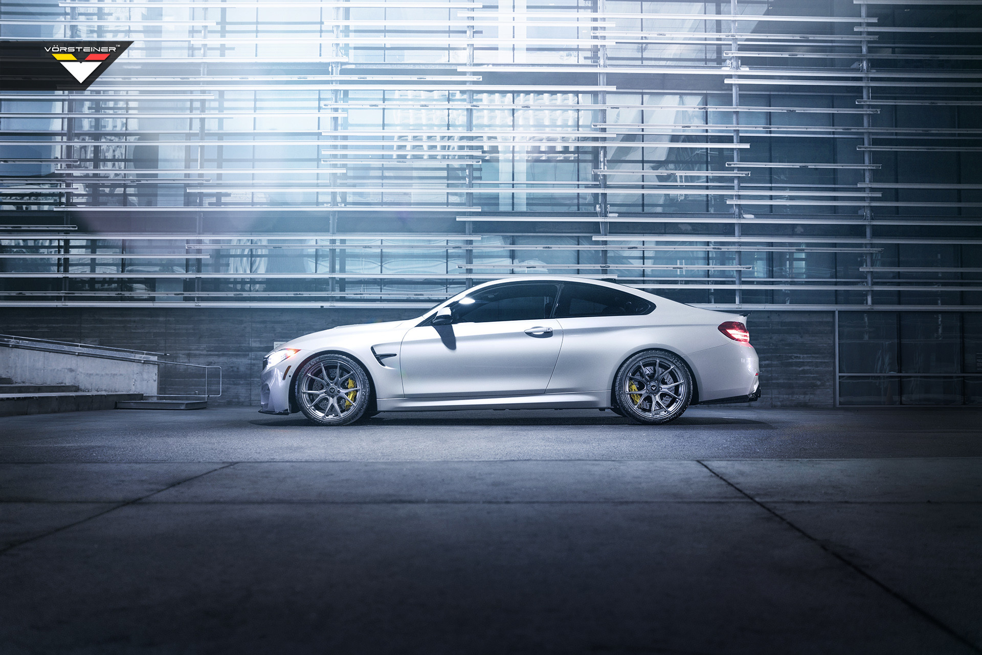 Graphite Vorsteiner Wheels on White BMW 4-Series - Photo by Vorstiner