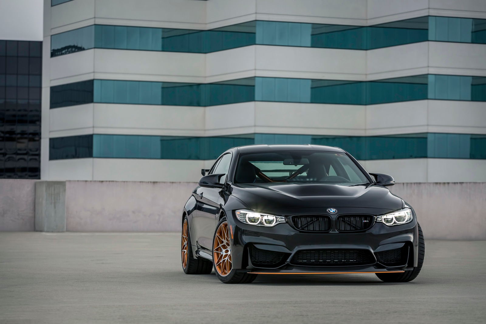 Custom Front Lip on Black BMW 4-Series - Photo by Vorstiner