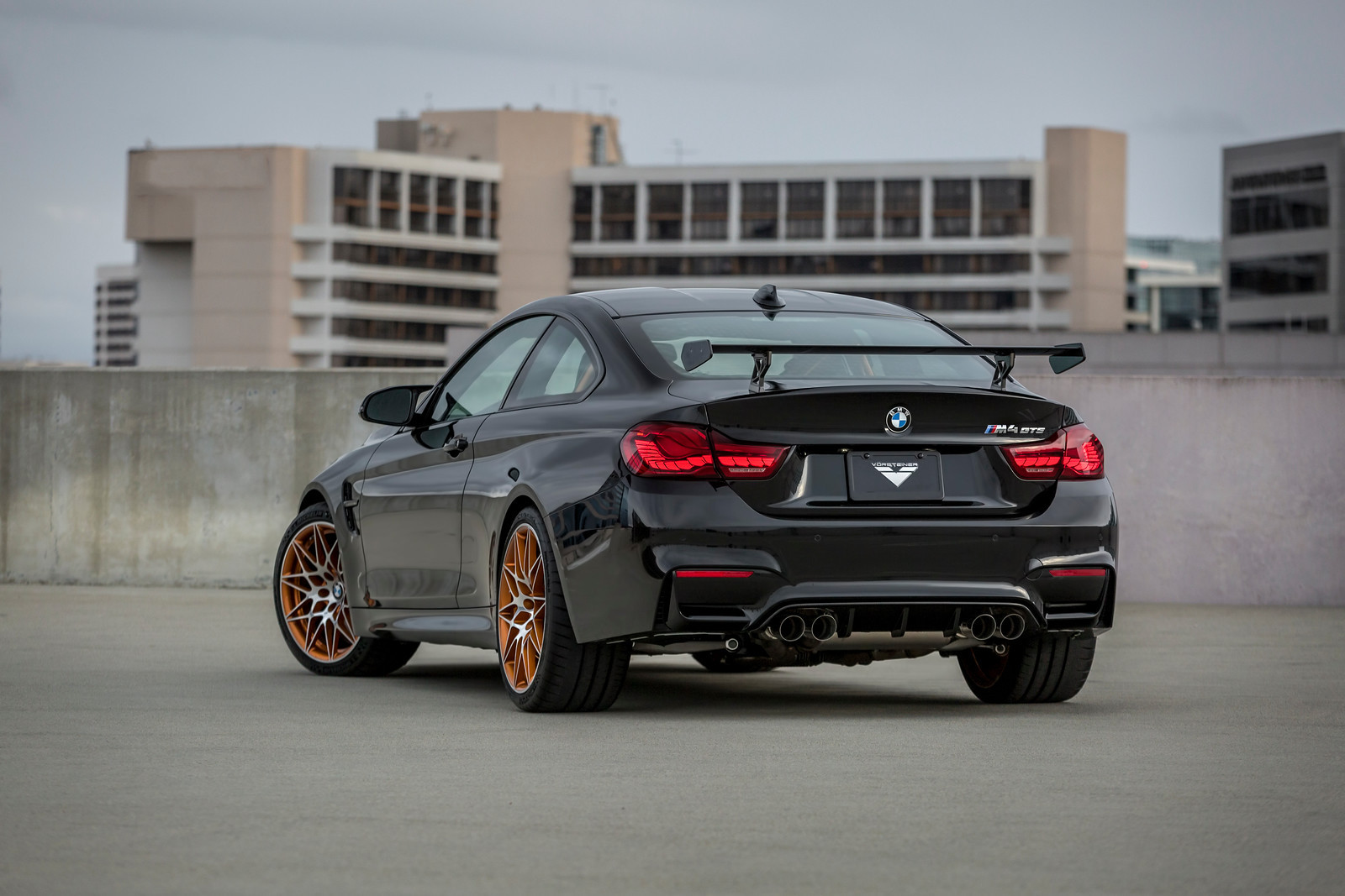 Aftermarket Rear Diffuser on Black BMW 4-Series GTS - Photo by Vorstiner