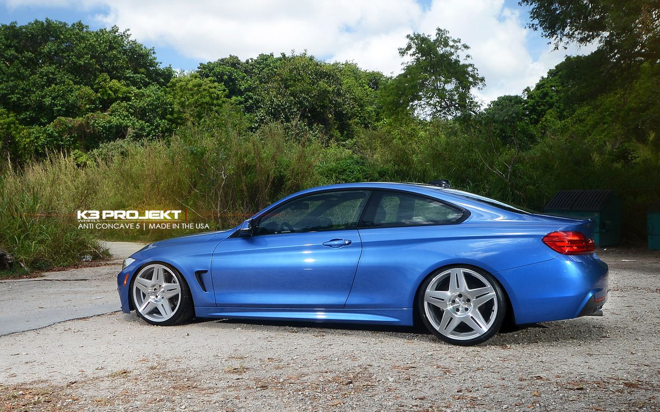 Aftermarket Side Vents on Blue BMW 4-Series - Photo by K3 Project