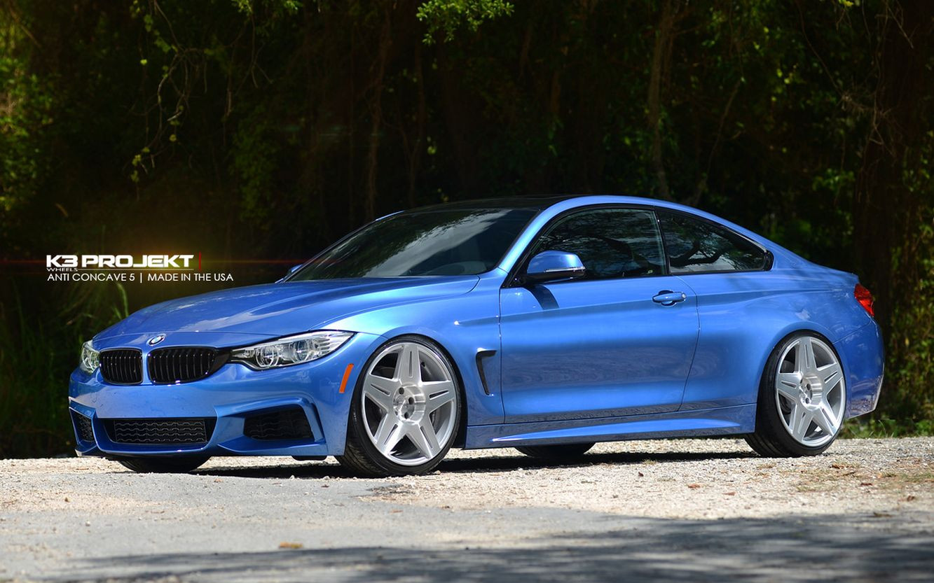 Custom Blue BMW 4-Series Front Bumper - Photo by K3 Project