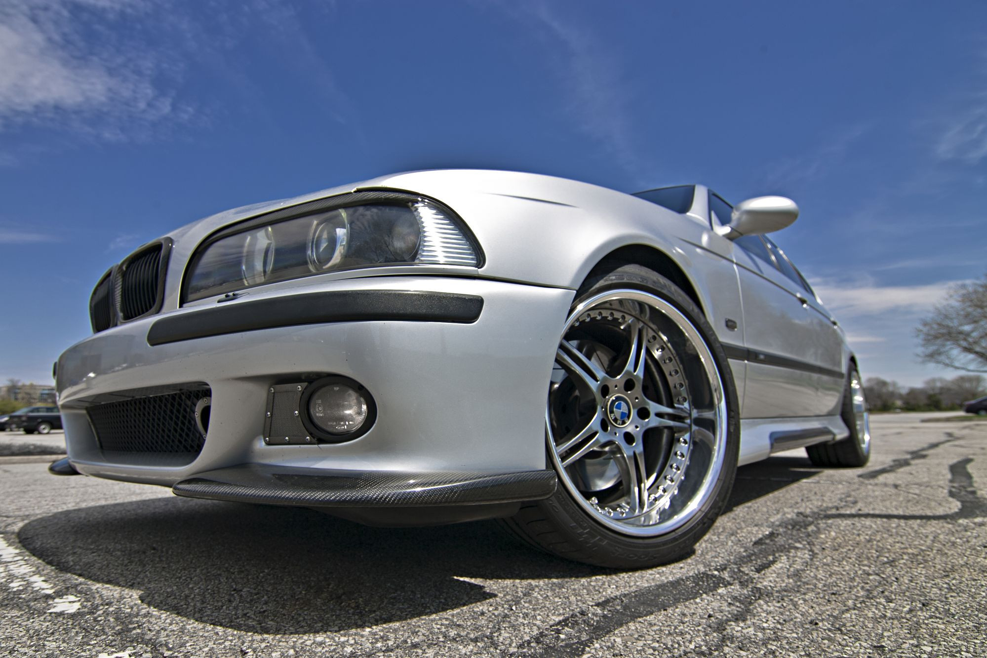 Carbon Fiber Canards on Gray BMW 5-Series - Photo by dan kinzie