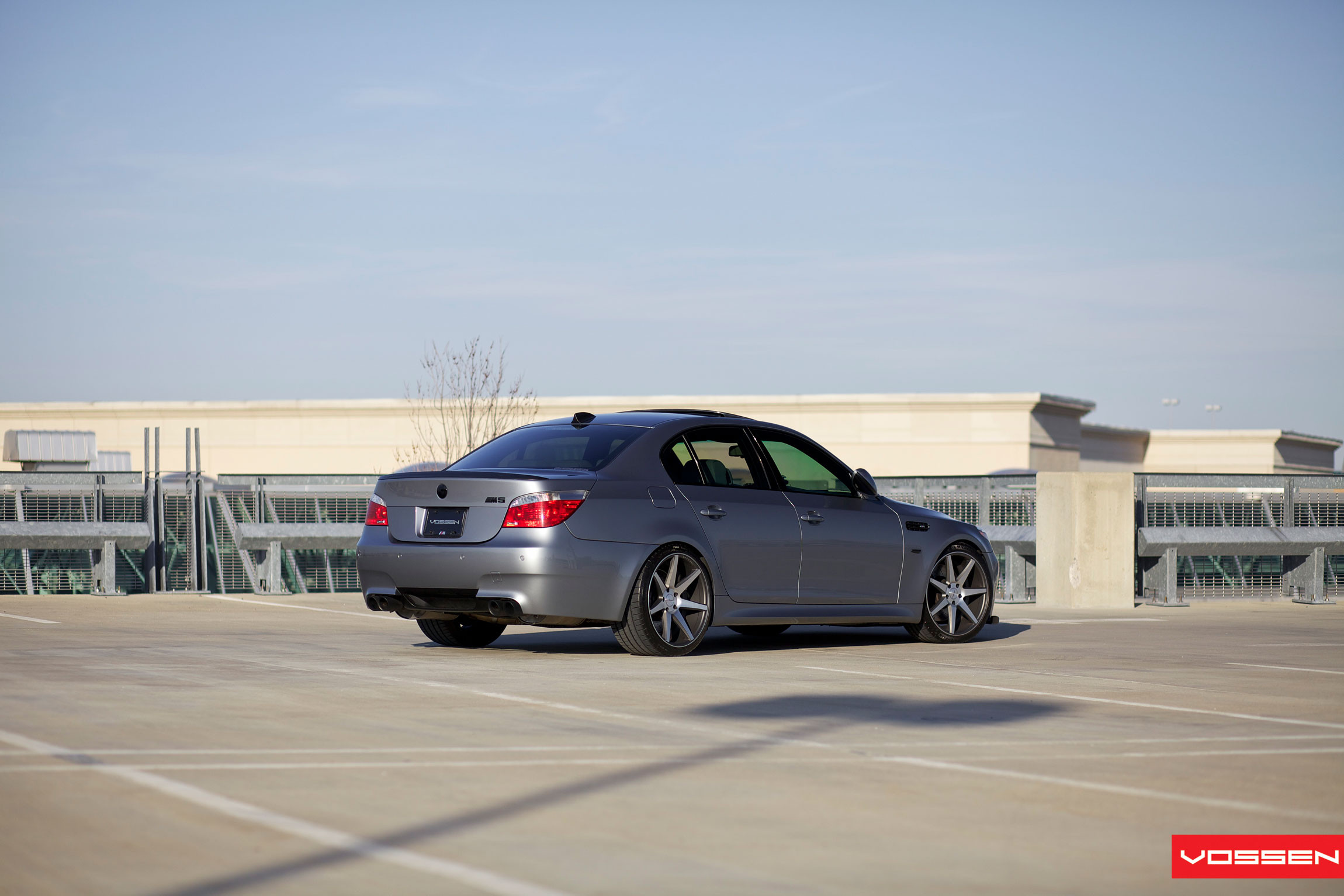 Aftermarket Taillights on Gray BMW 5-Series - Photo by Vossen