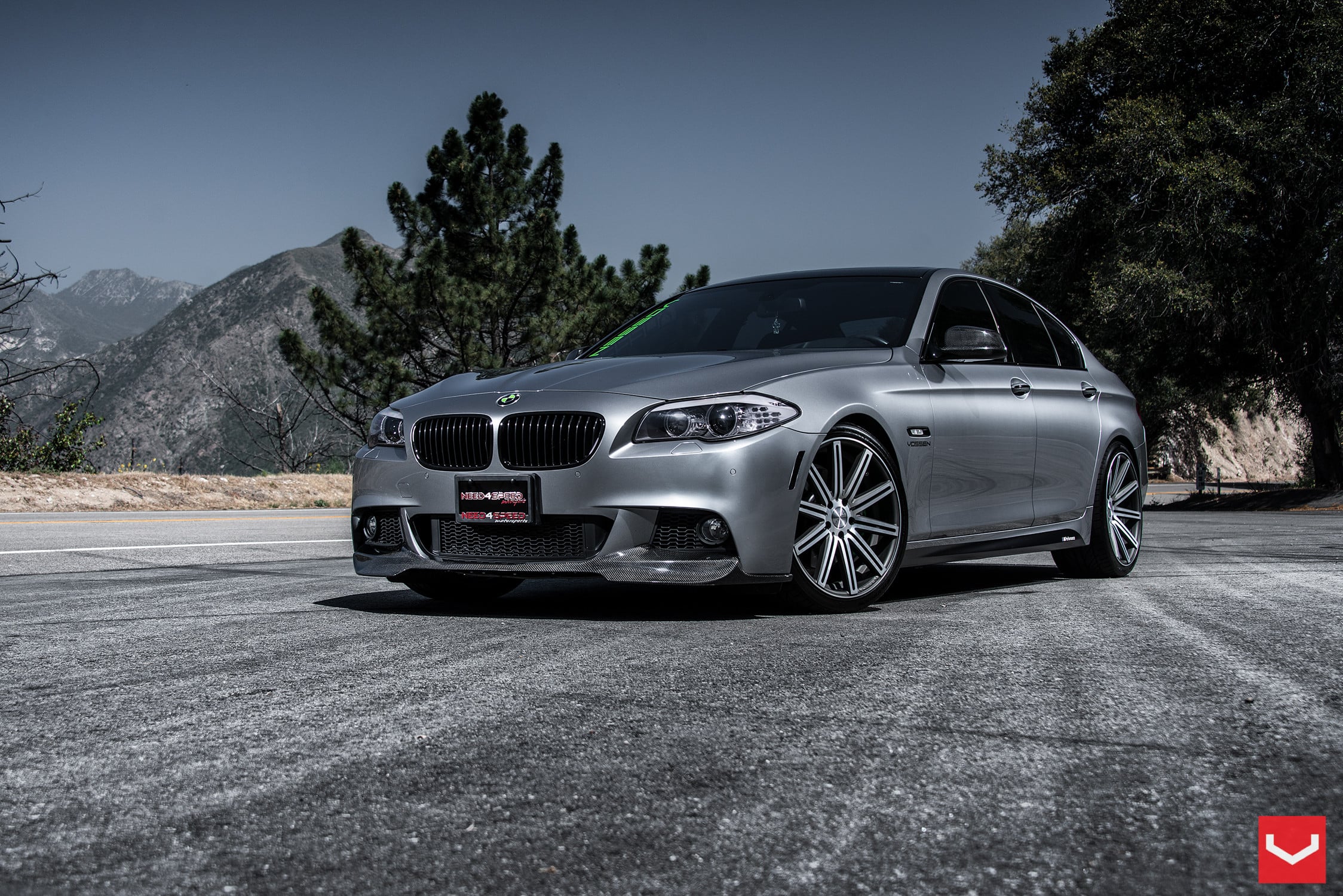 BMW 5-Series Carbon Fiber Front Lip - Photo by Vossen