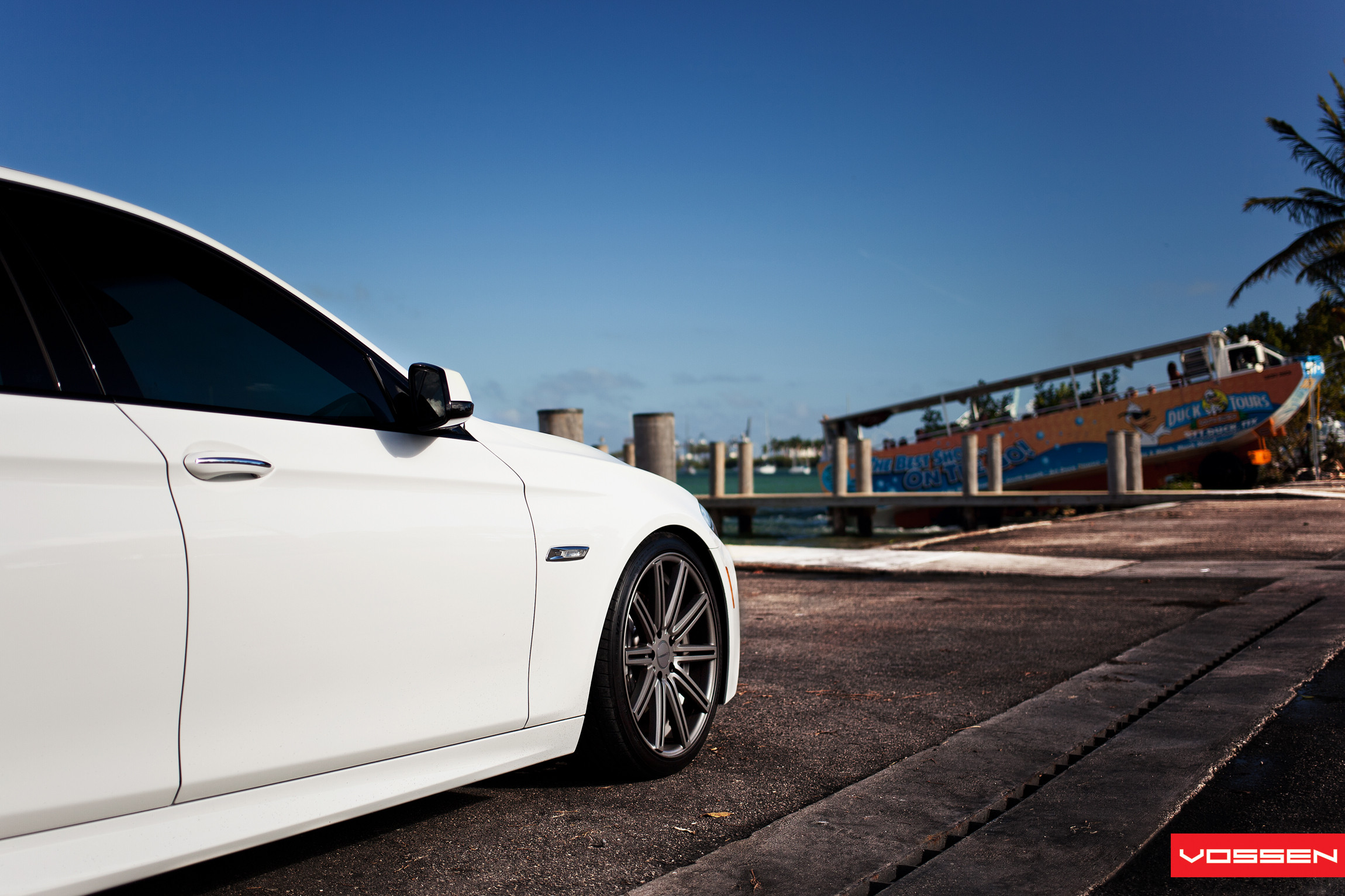 Vossen CV4 Rims on White BMW 5-Series - Photo by Vossen
