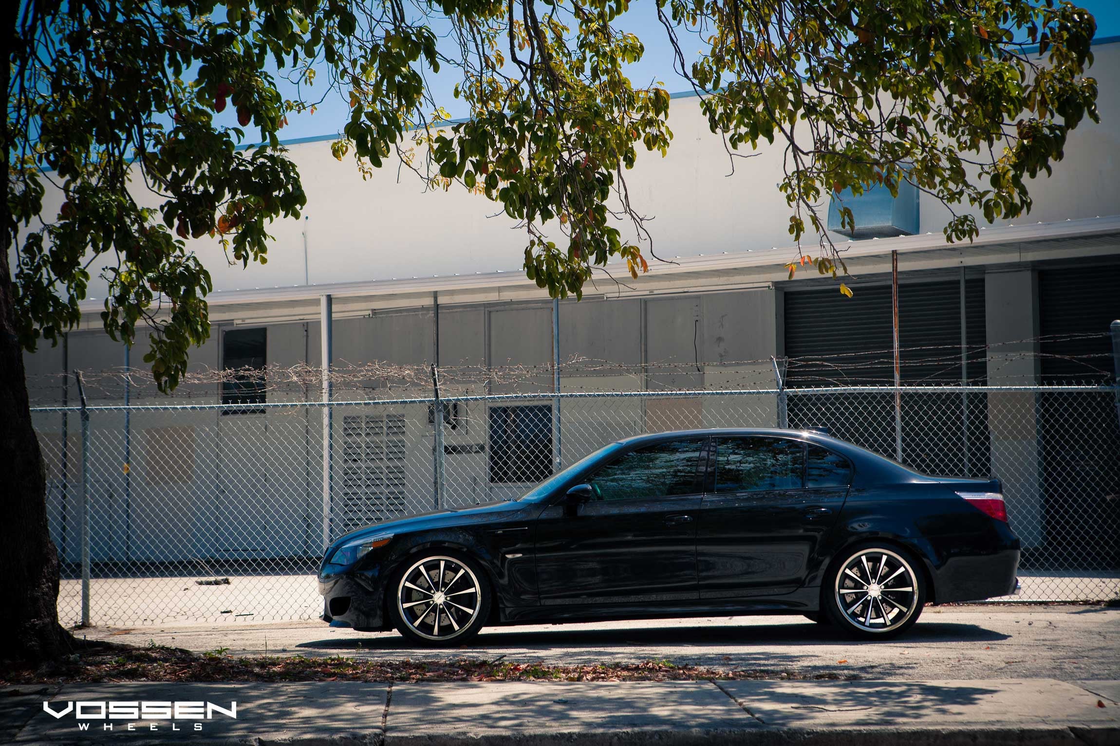 CV Chrome Vossen Rims on Black BMW 5-Series - Photo by Vossen