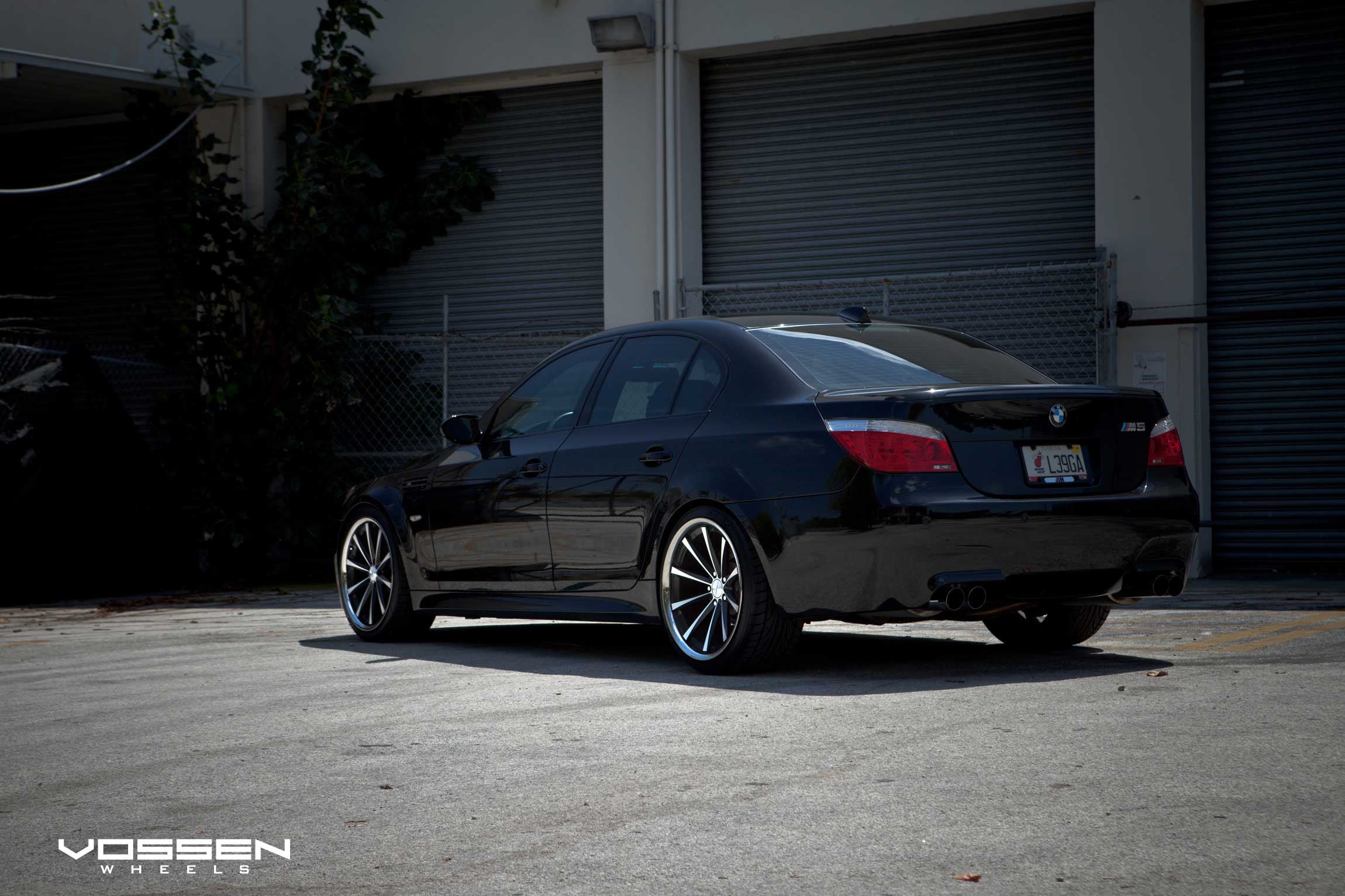 Black BMW 5-Series with Custom Exhaust System - Photo by Vossen