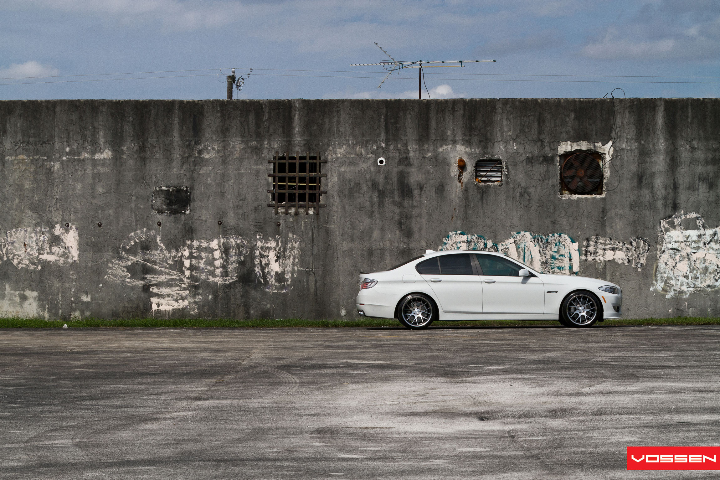 Vossen VFS Wheels on White BMW 5-Series - Photo by Vossen