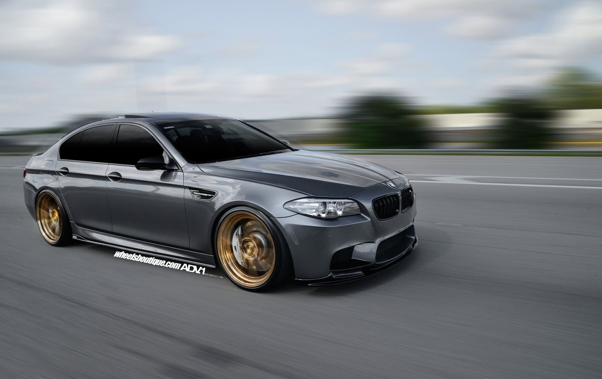 Platinum Gray BMW M5 on Gloss Bronze ADV1 Wheels - Photo by ADV.1