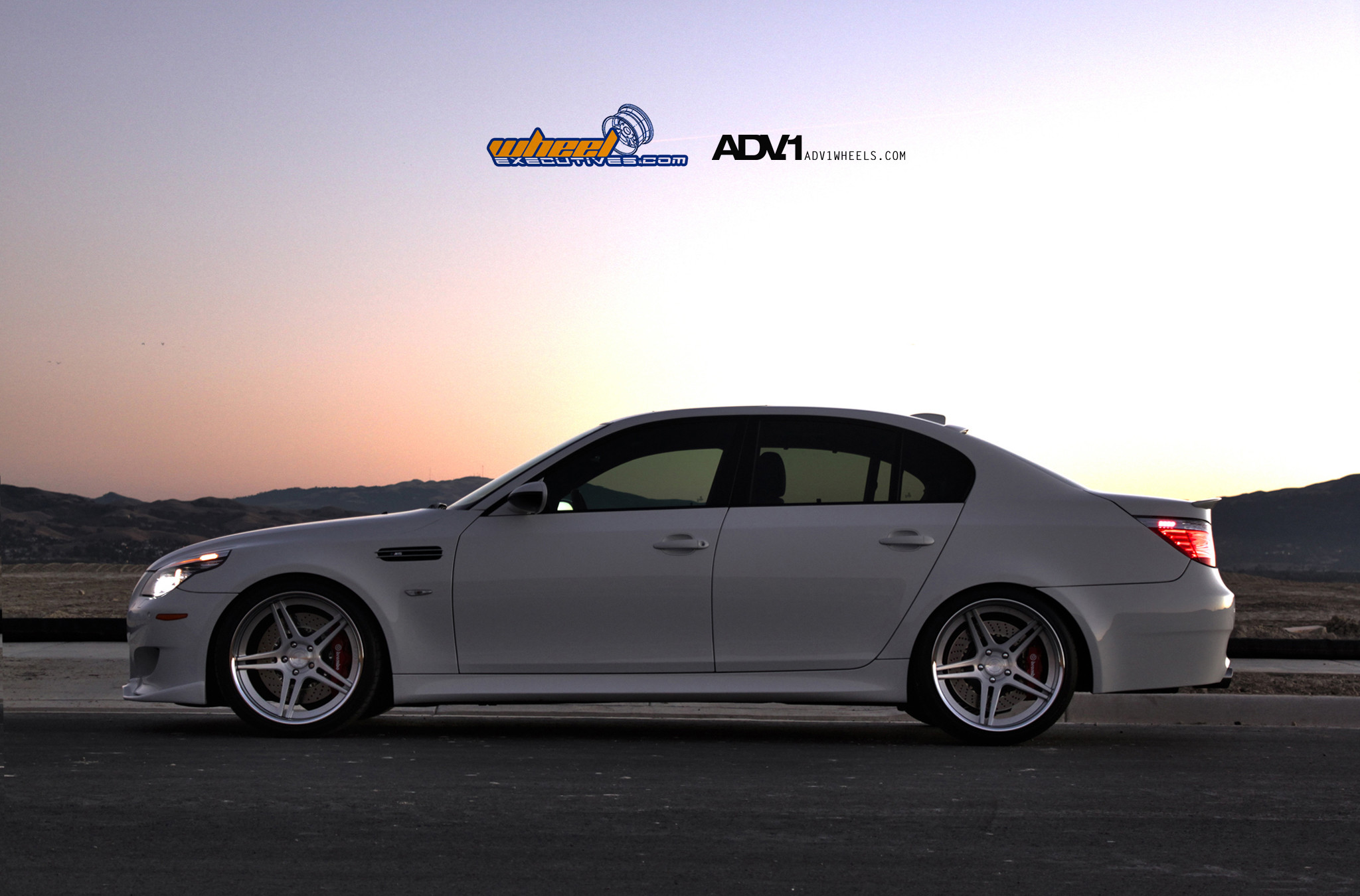 ADV1 Rims with Brembo Brakes on White BMW M5 - Photo by ADV.1