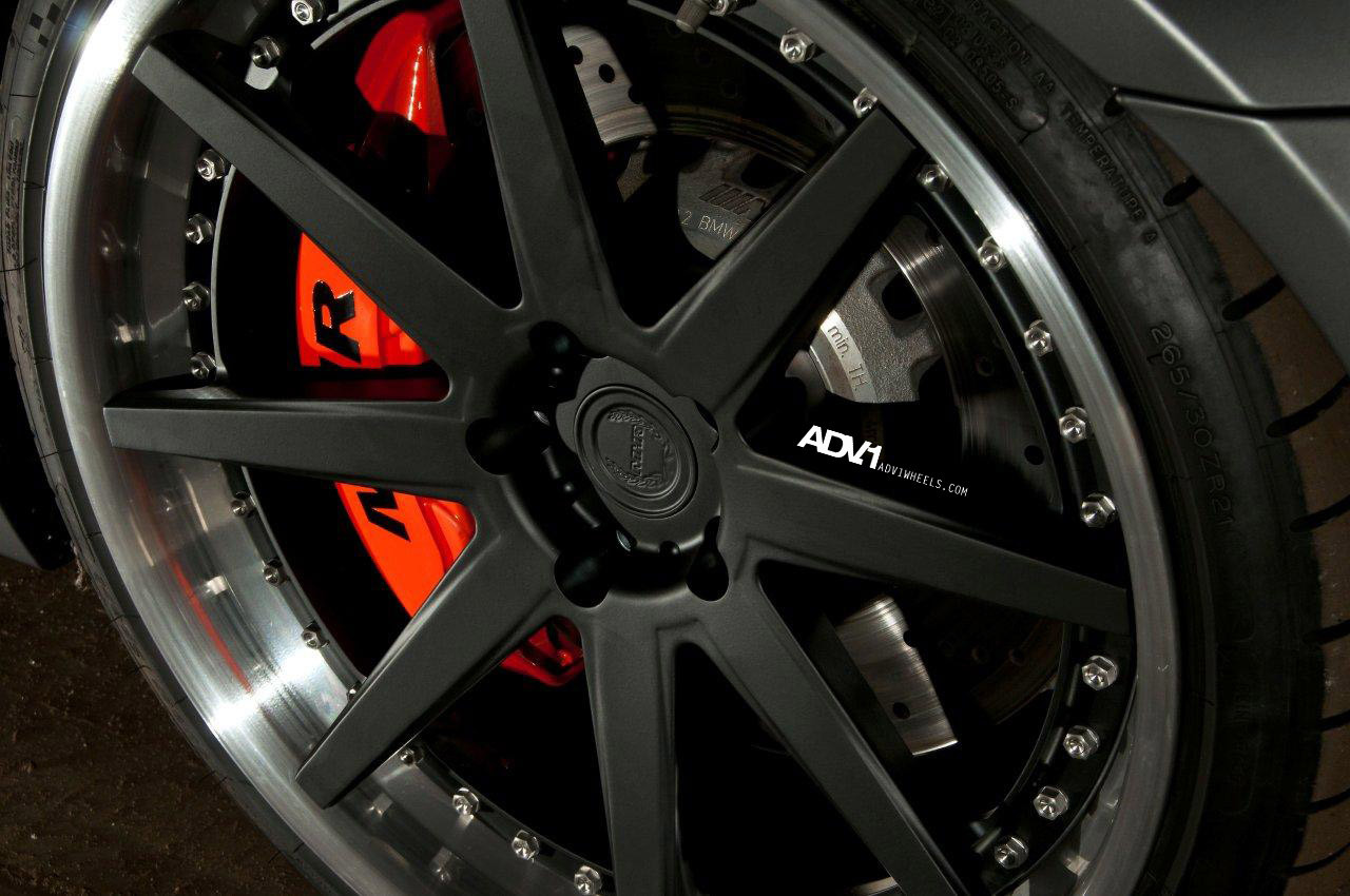 Custom Matte Black ADV1 Rims on Gray BMW M5 - Photo by ADV.1