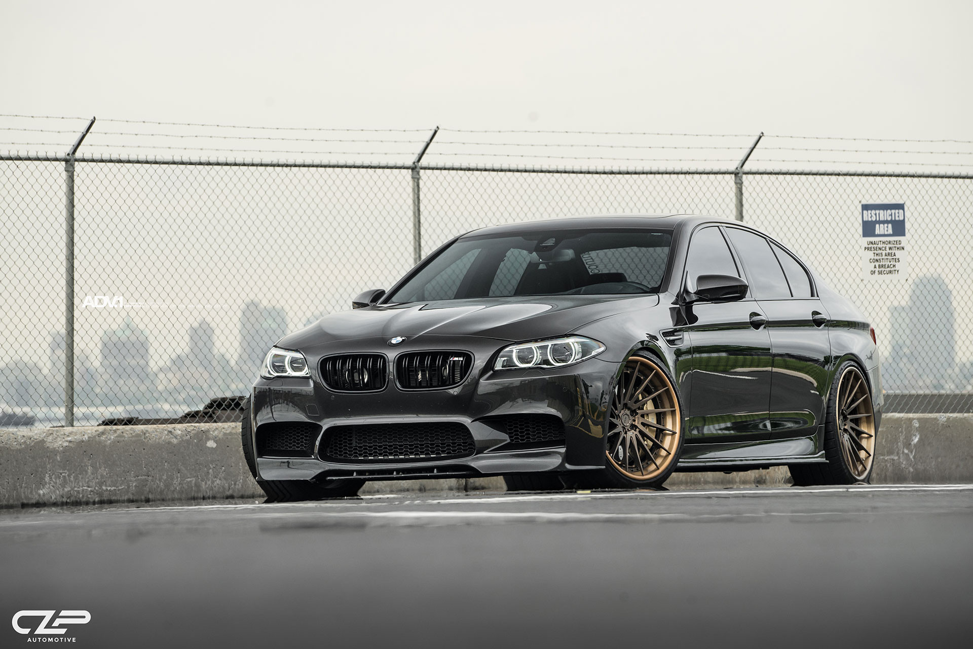 Gray BMW 5-Series with Halo Headlights - Photo by ADV.1