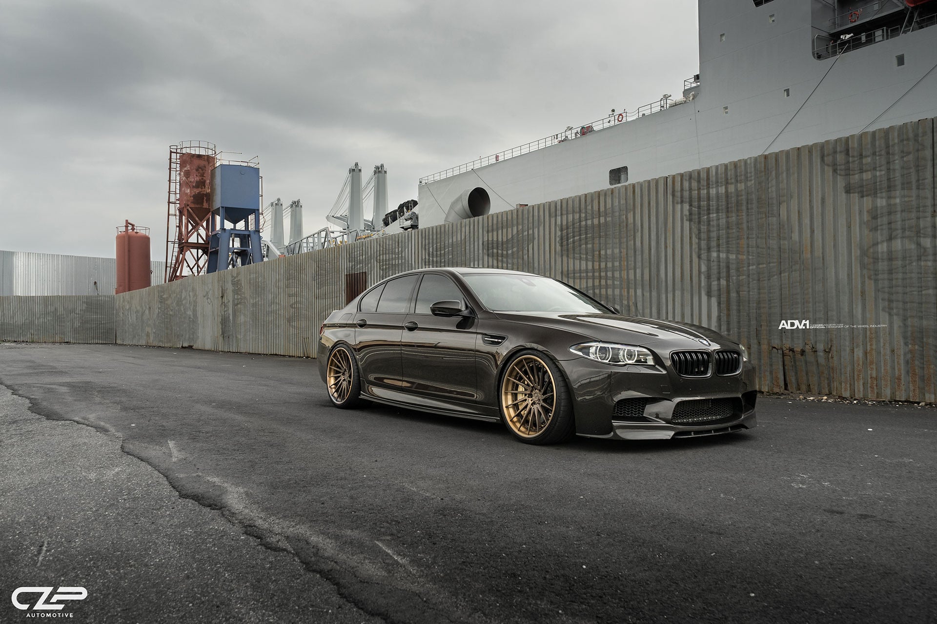 Custom Gray BMW 5-Series Side Skirts - Photo by ADV.1