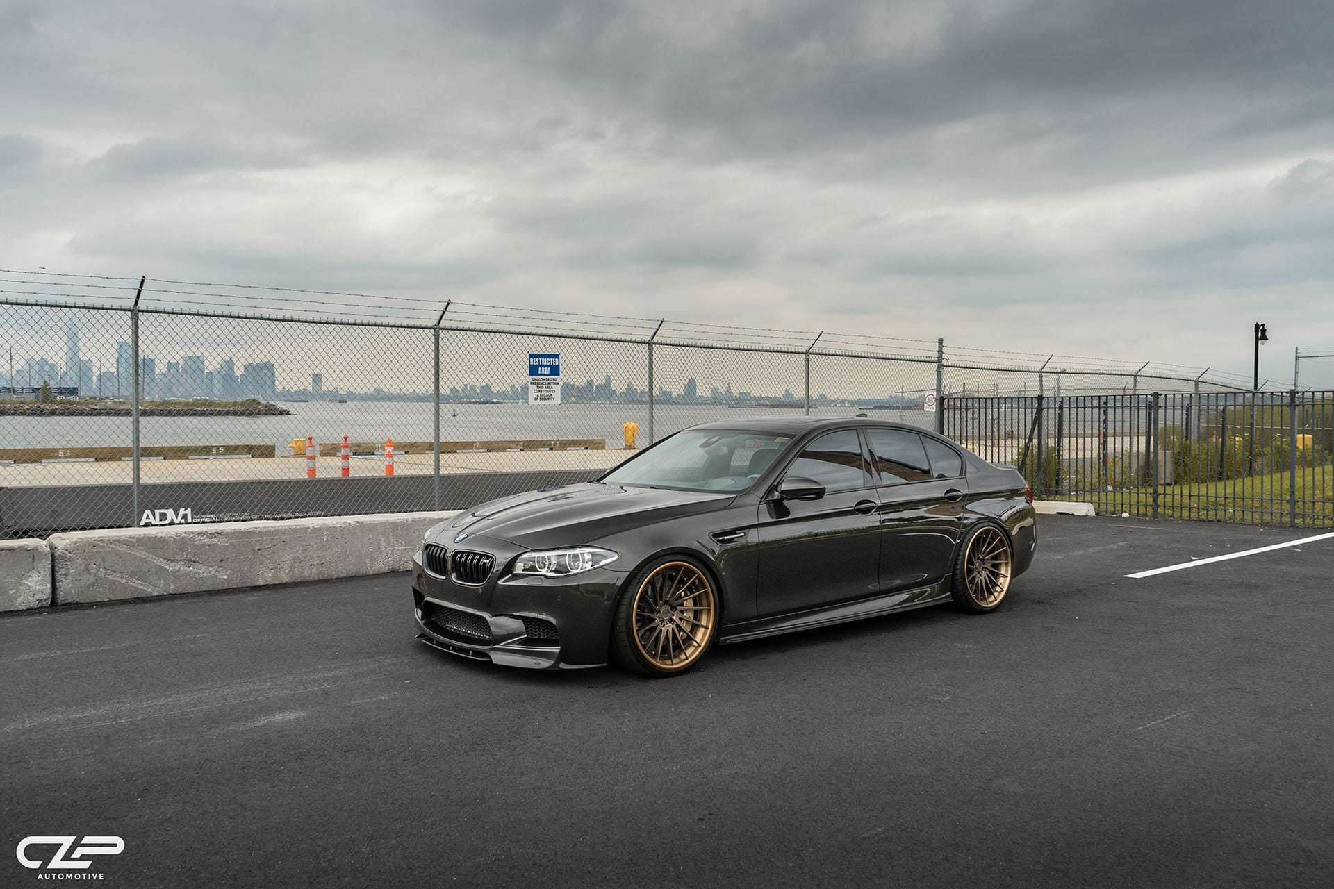 Bronze ADV1 Rims on Gray BMW 5-Series - Photo by ADV.1