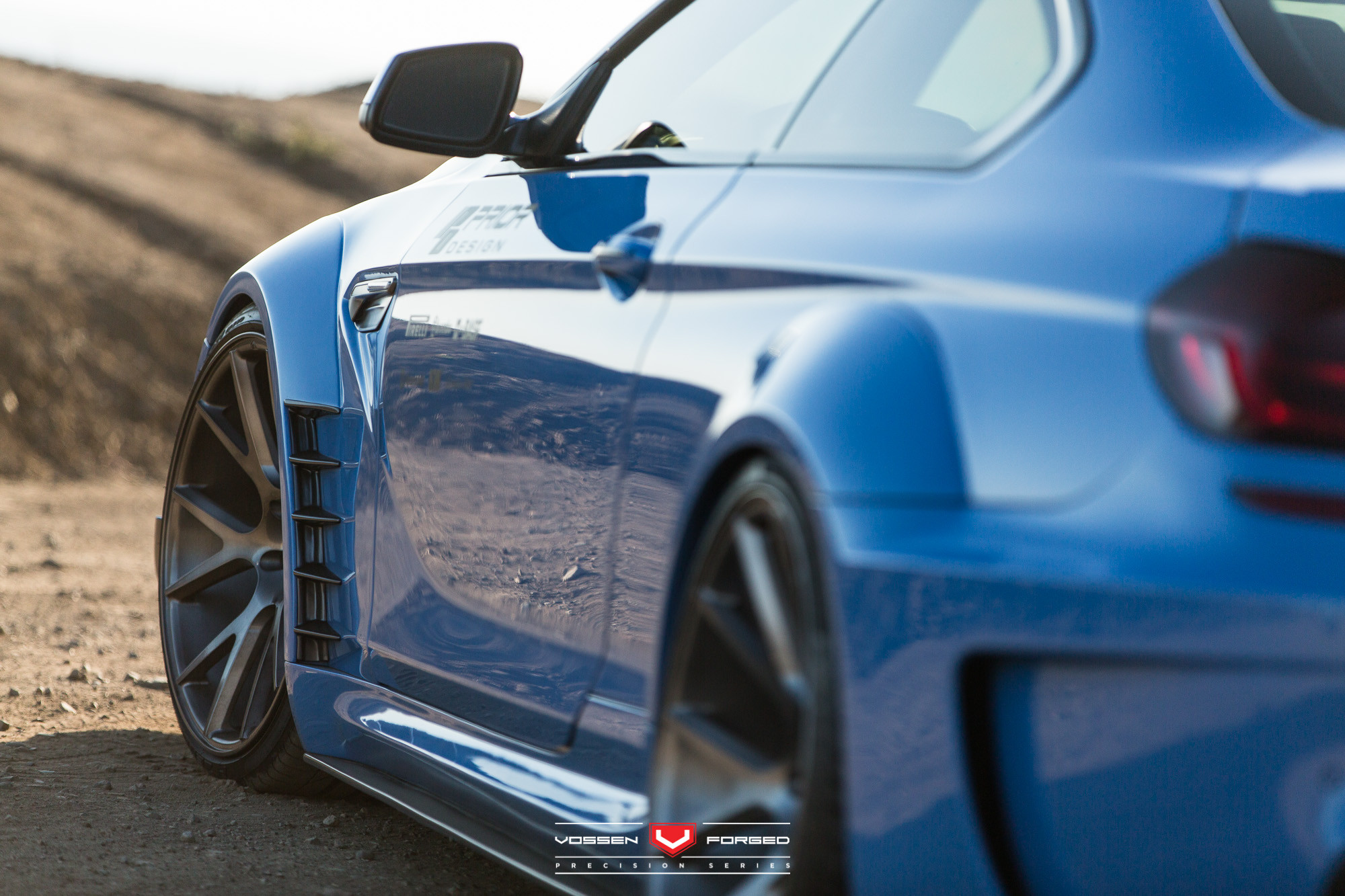 Forged Dark Smoke Vossen Wheels on Blue BMW 6-Series - Photo by Vossen