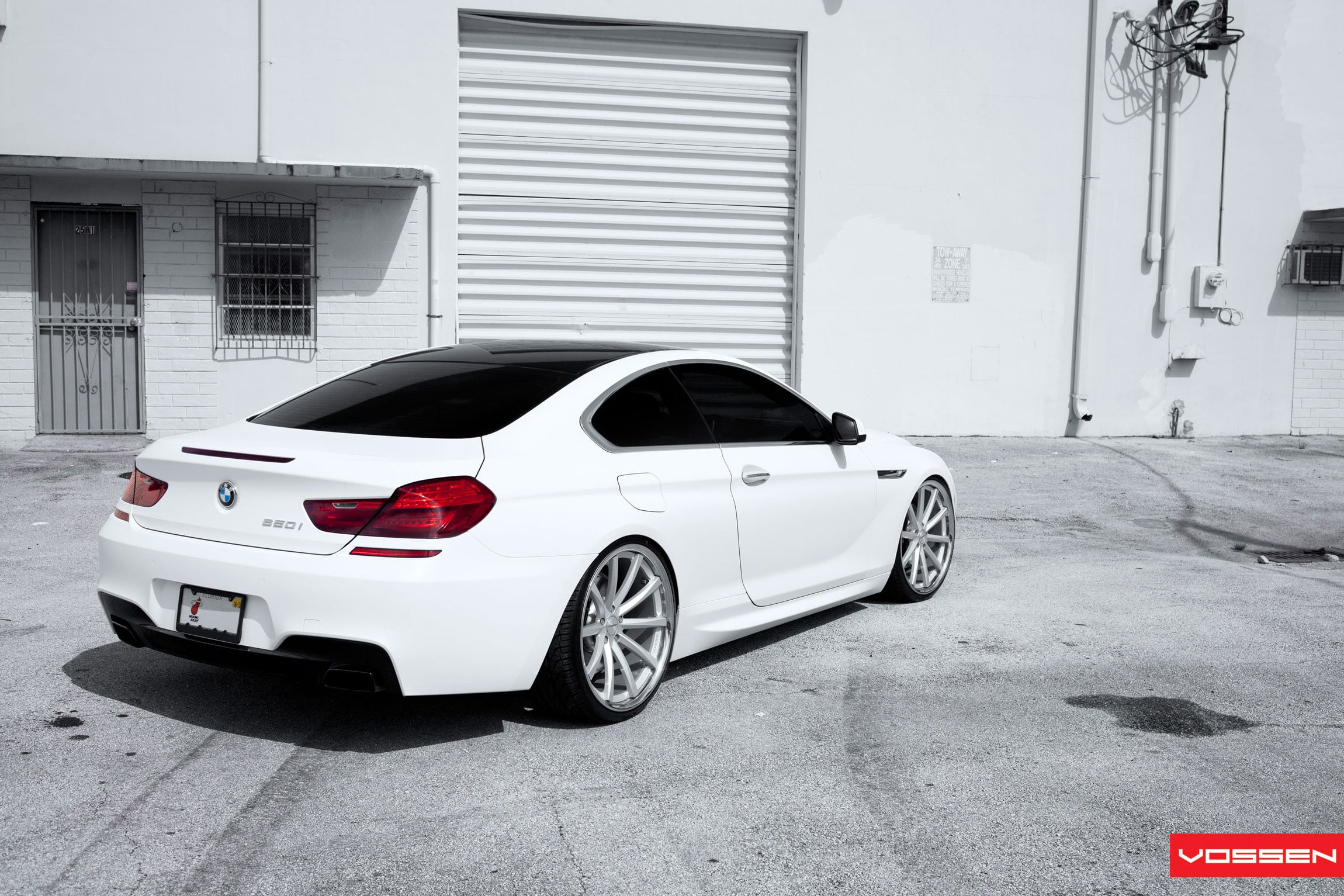 Aftermarket Rear Diffuser on White BMW 6-Series - Photo by Vossen