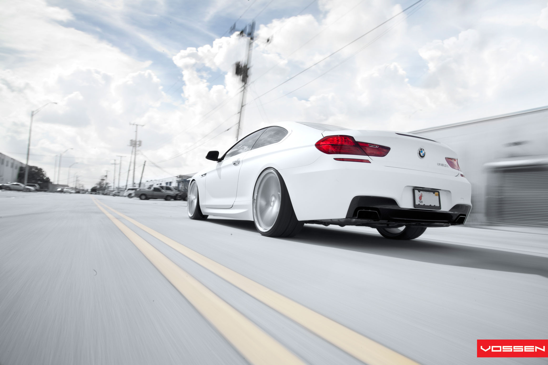 White BMW 6-Series with Red LED Taillights - Photo by Vossen