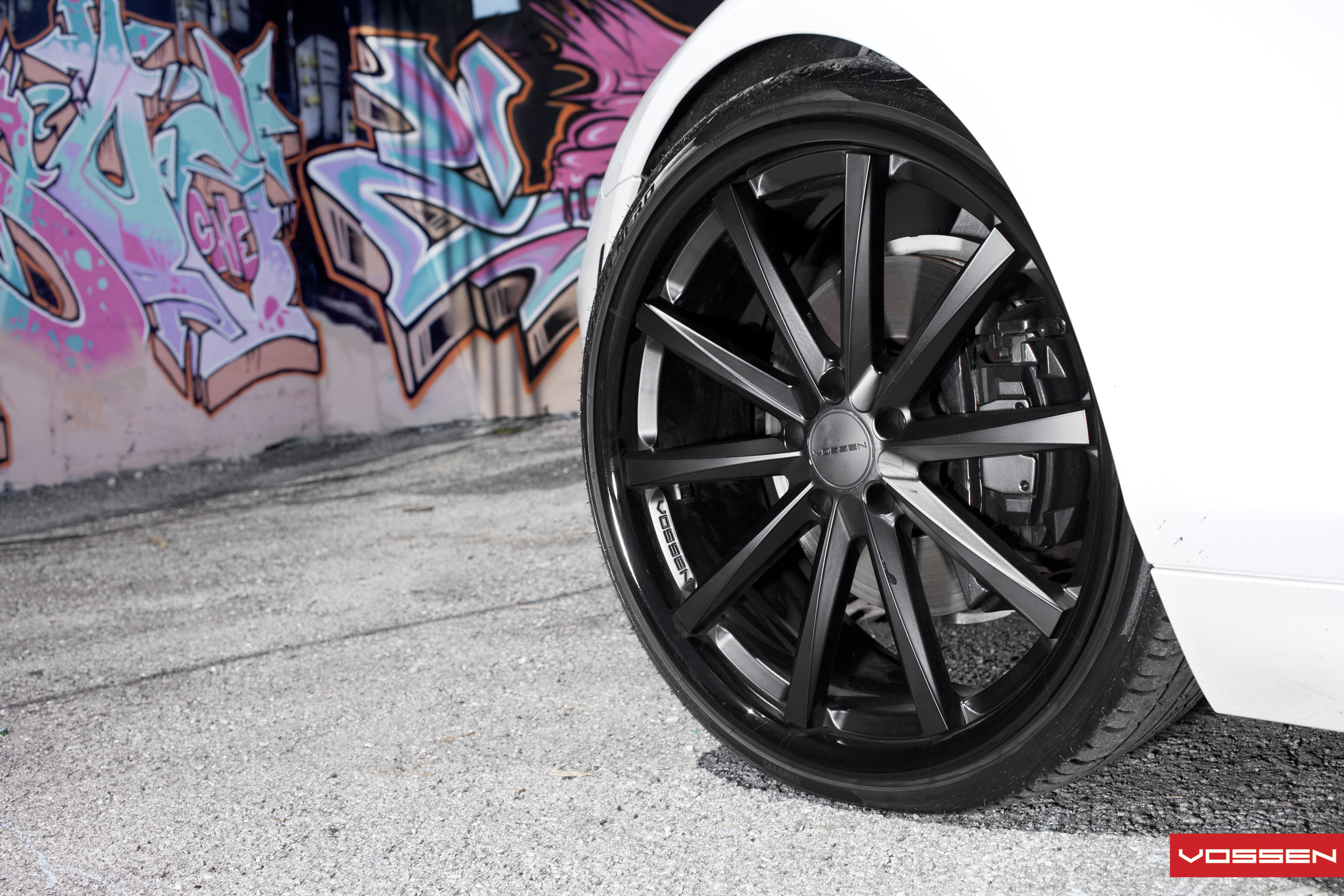 White BMW 6-Series on Dark Smoke Wheels - Photo by Vossen
