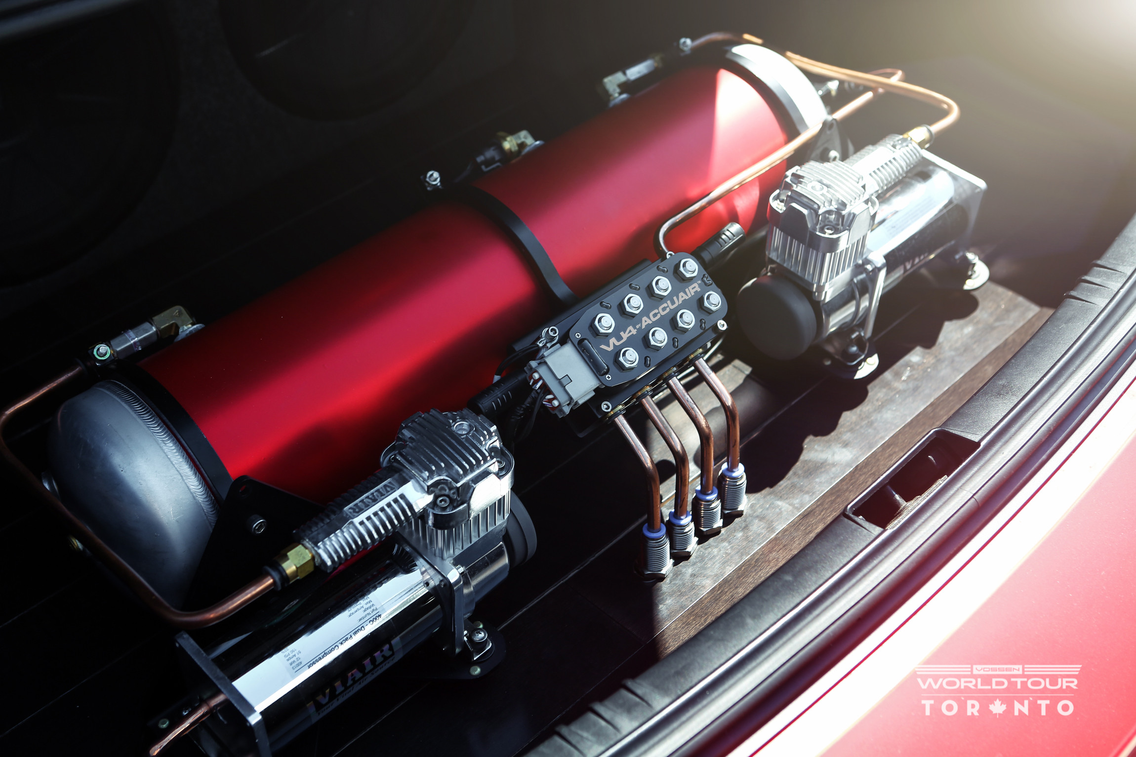AccuAir Dual Air Compressor Pack in BMW 6-Series - Photo by Vossen