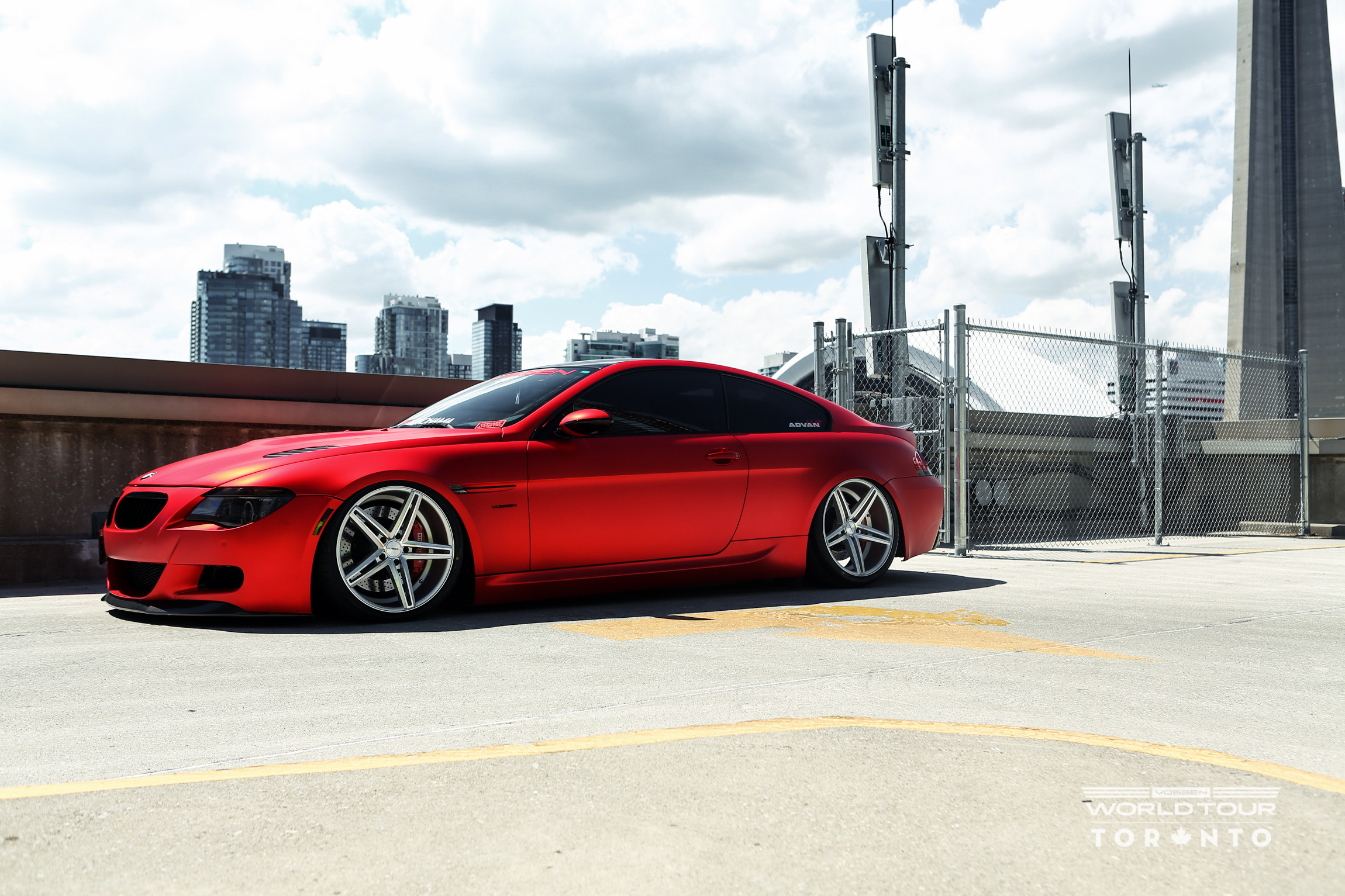 Red Matte BMW 6-Series with Chrome Vossen Wheels - Photo by Vossen