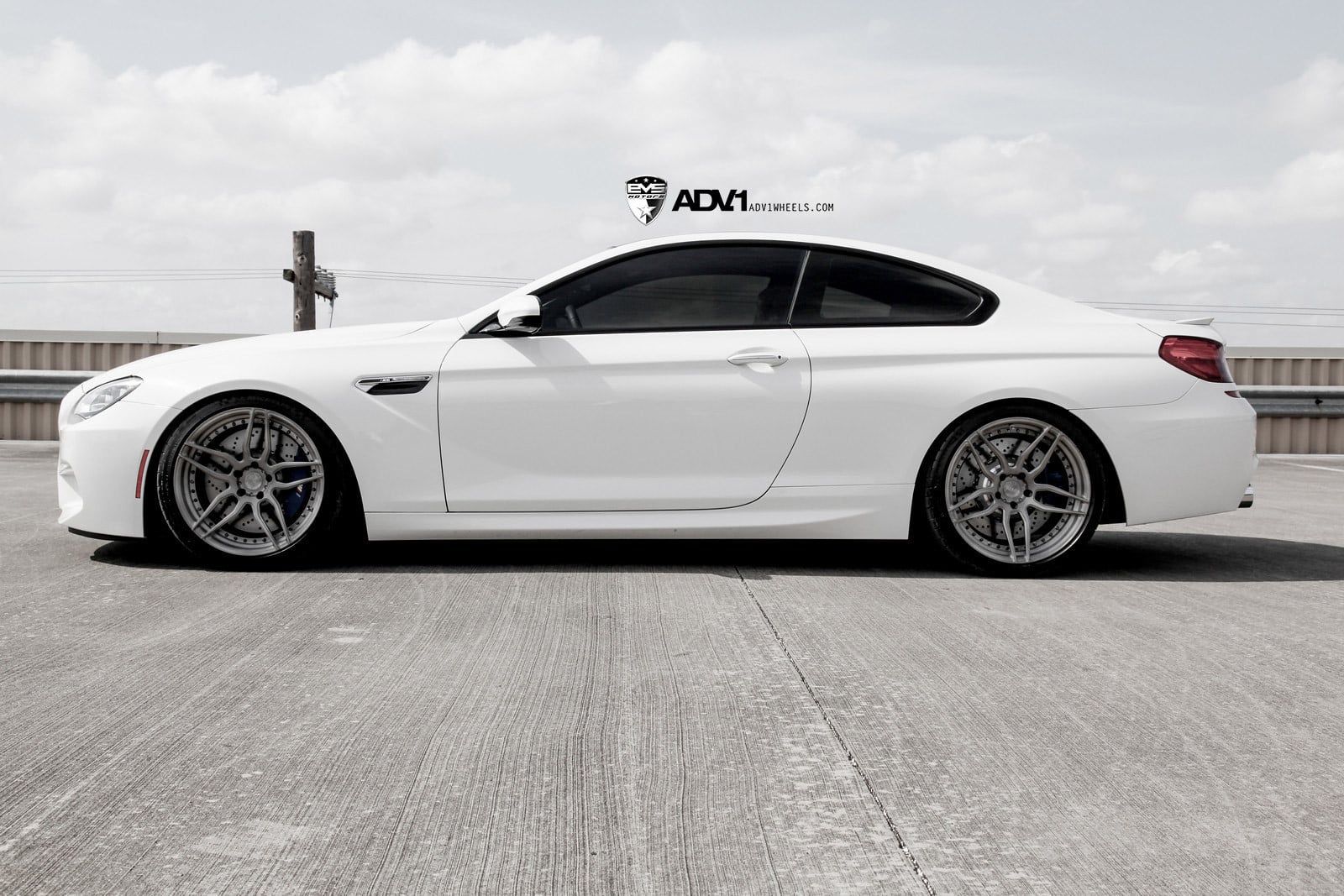 Brushed Silver ADV1 Rims on White BMW M6 - Photo by ADV.1