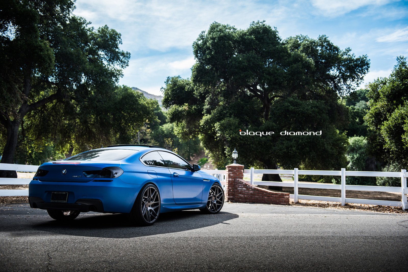 Matte Blue BMW 6-Series Red Smoke Taillights - Photo by Blaque Diamond