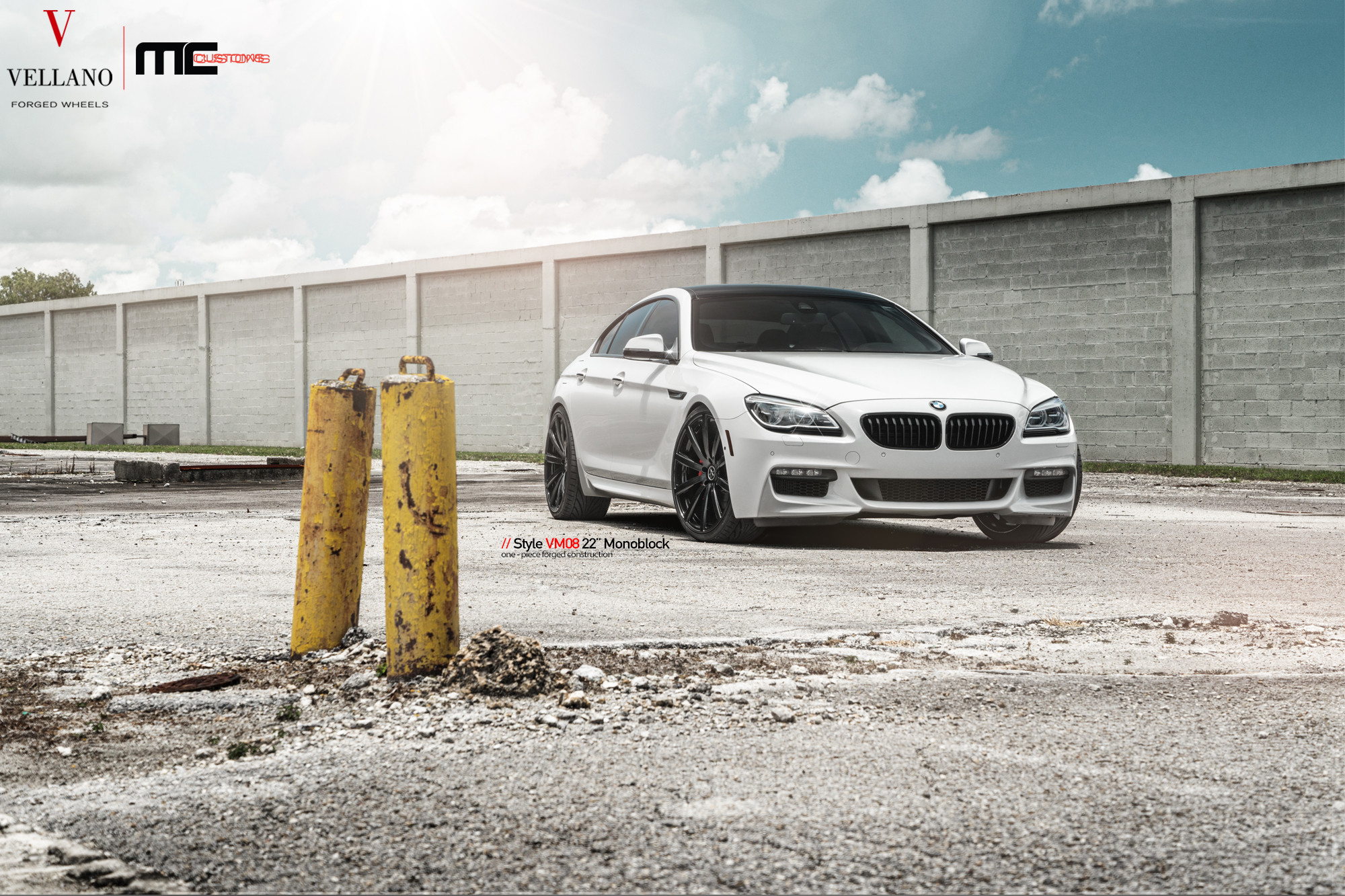 White BMW 6-Series on Vellano Rims - Photo by Vellano