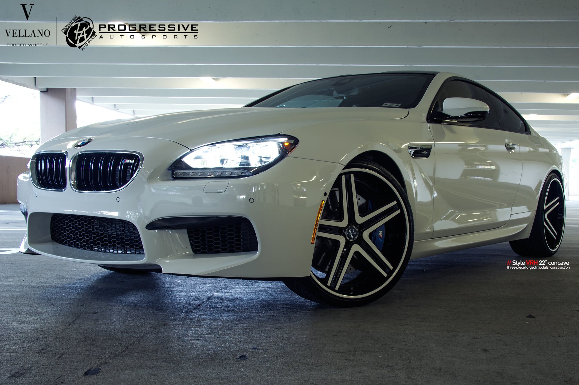 Aftermarket LED Headlights on White BMW 6-Series - Photo by Vellano